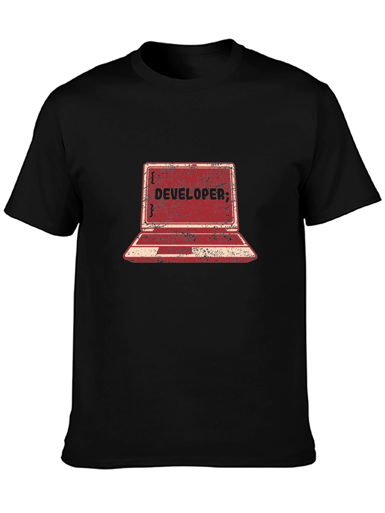 Developer Laptop Graphic Tee - Black