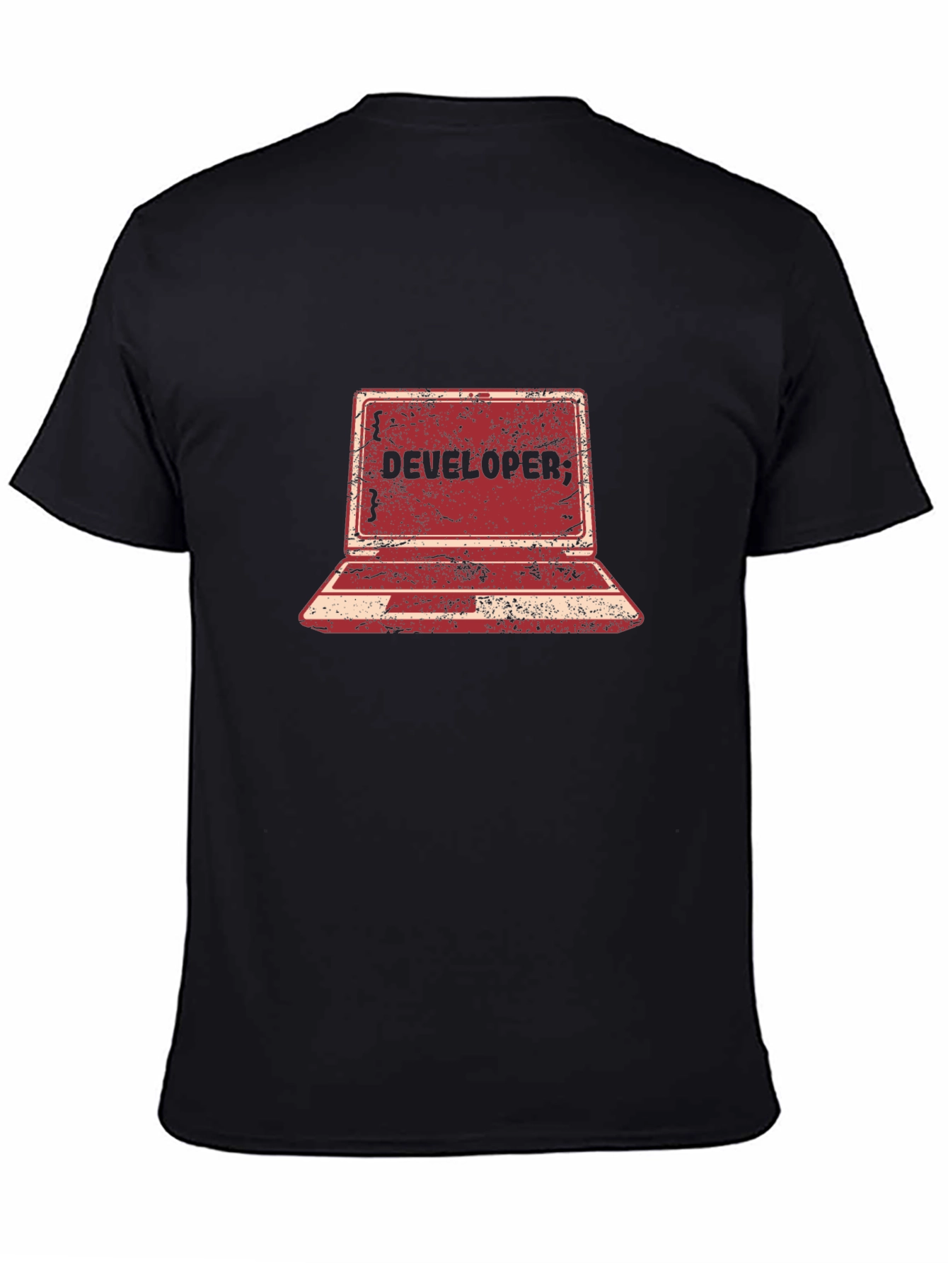 Developer Laptop Graphic Tee - Black