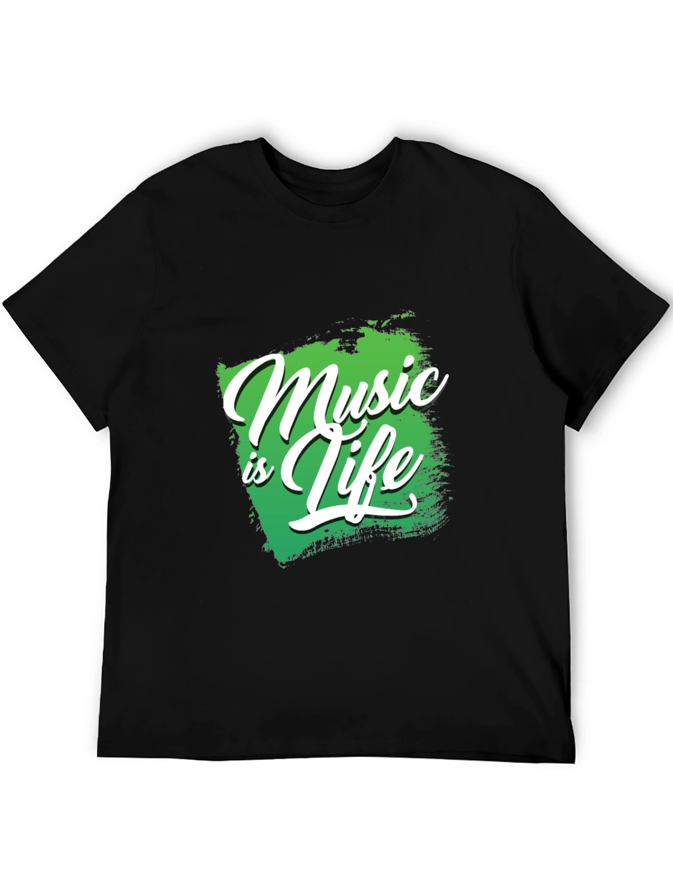 Music is Life Black Graphic Tee