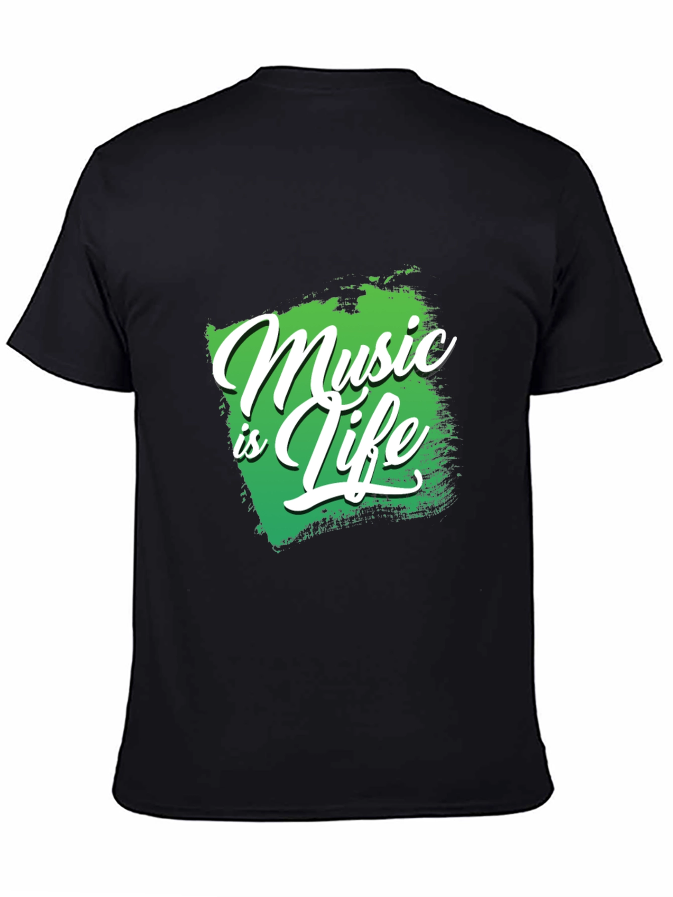Music is Life Black Graphic Tee