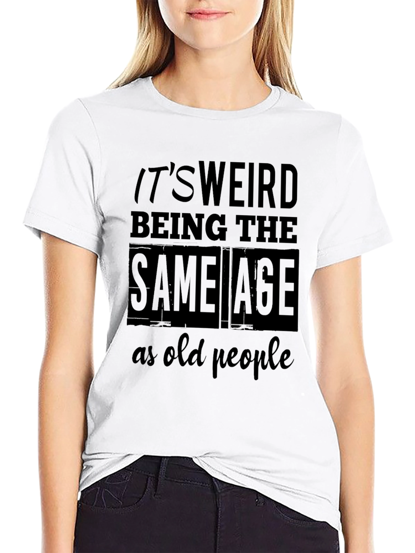 Funny Age Saying Mens Black T-Shirt