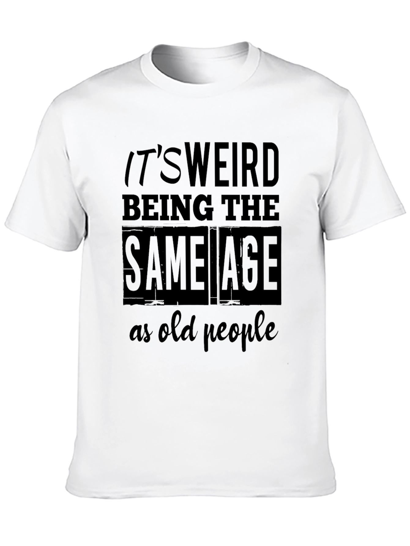 Funny Age Saying Mens Black T-Shirt