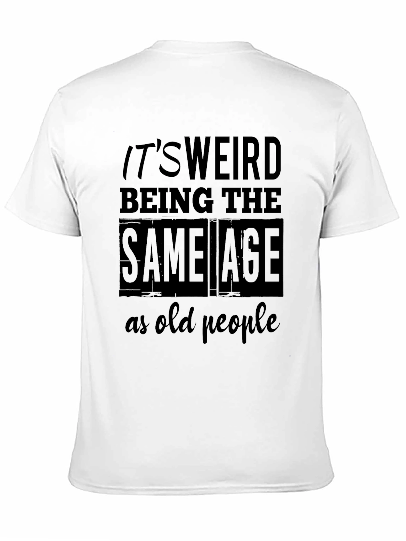 Funny Age Saying Mens Black T-Shirt