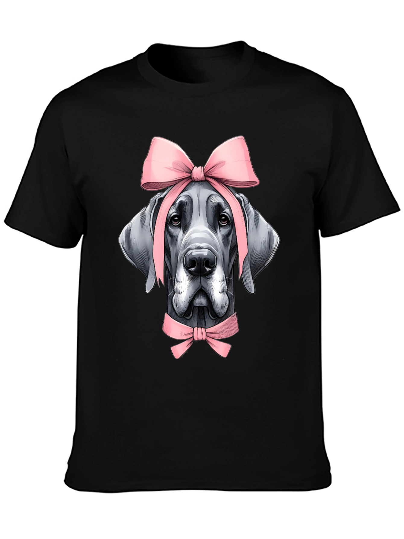 Dog with Bows Graphic T-Shirt