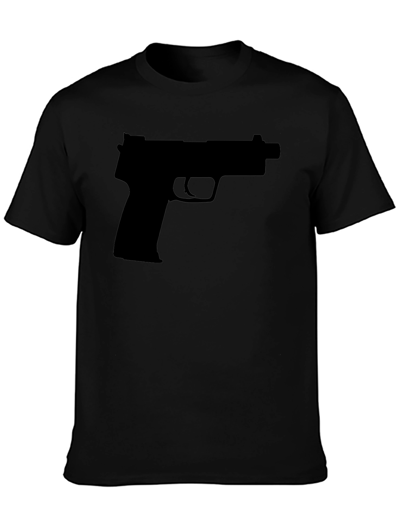 Gun Silhouette T-Shirt - Bold Graphic Tee