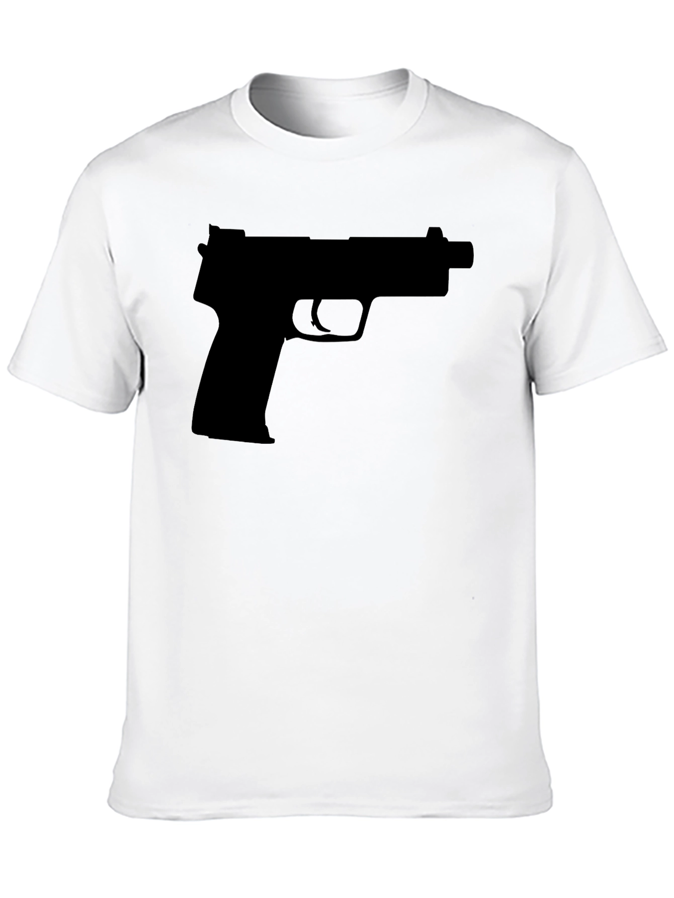 Gun Silhouette T-Shirt - Bold Graphic Tee
