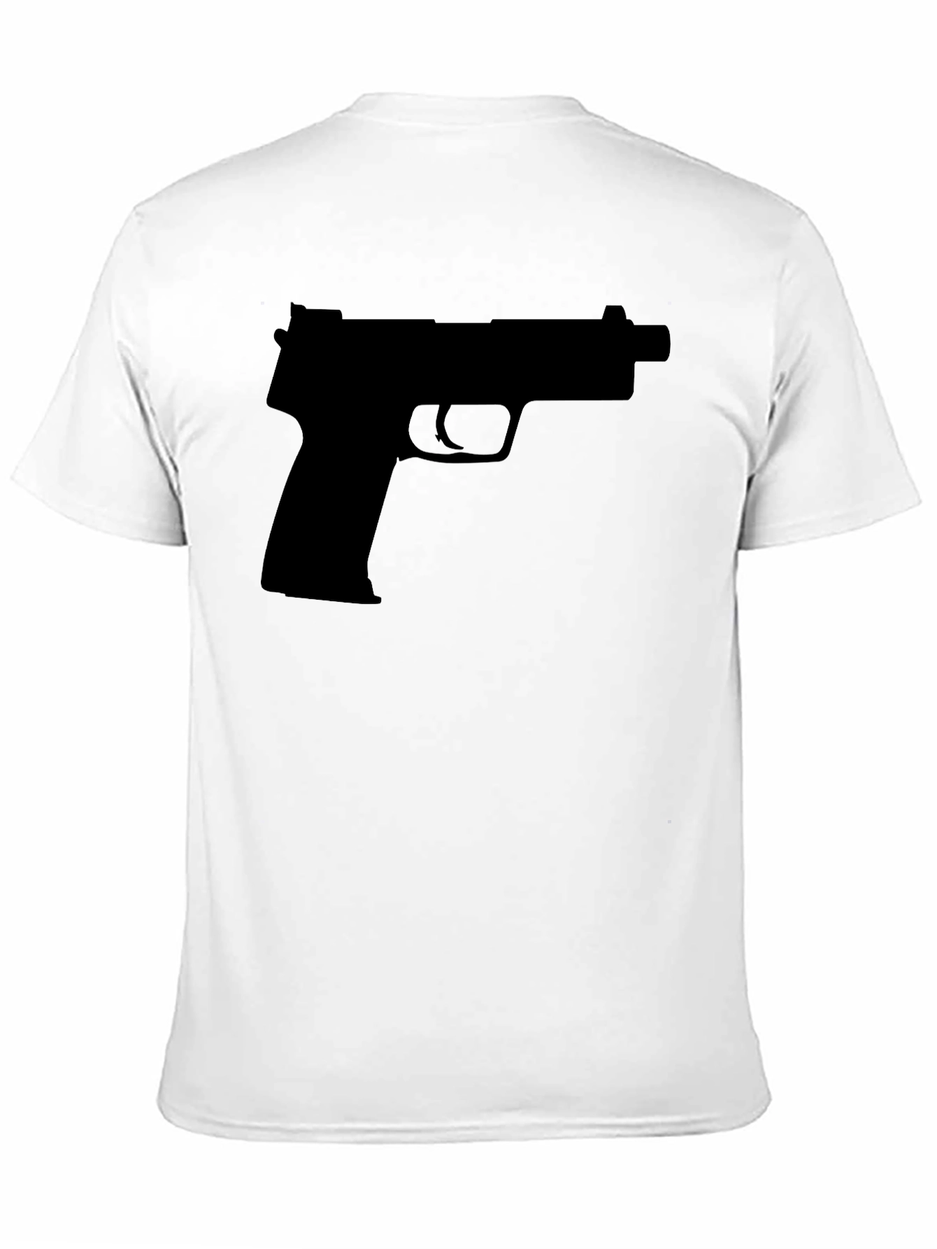 Gun Silhouette T-Shirt - Bold Graphic Tee