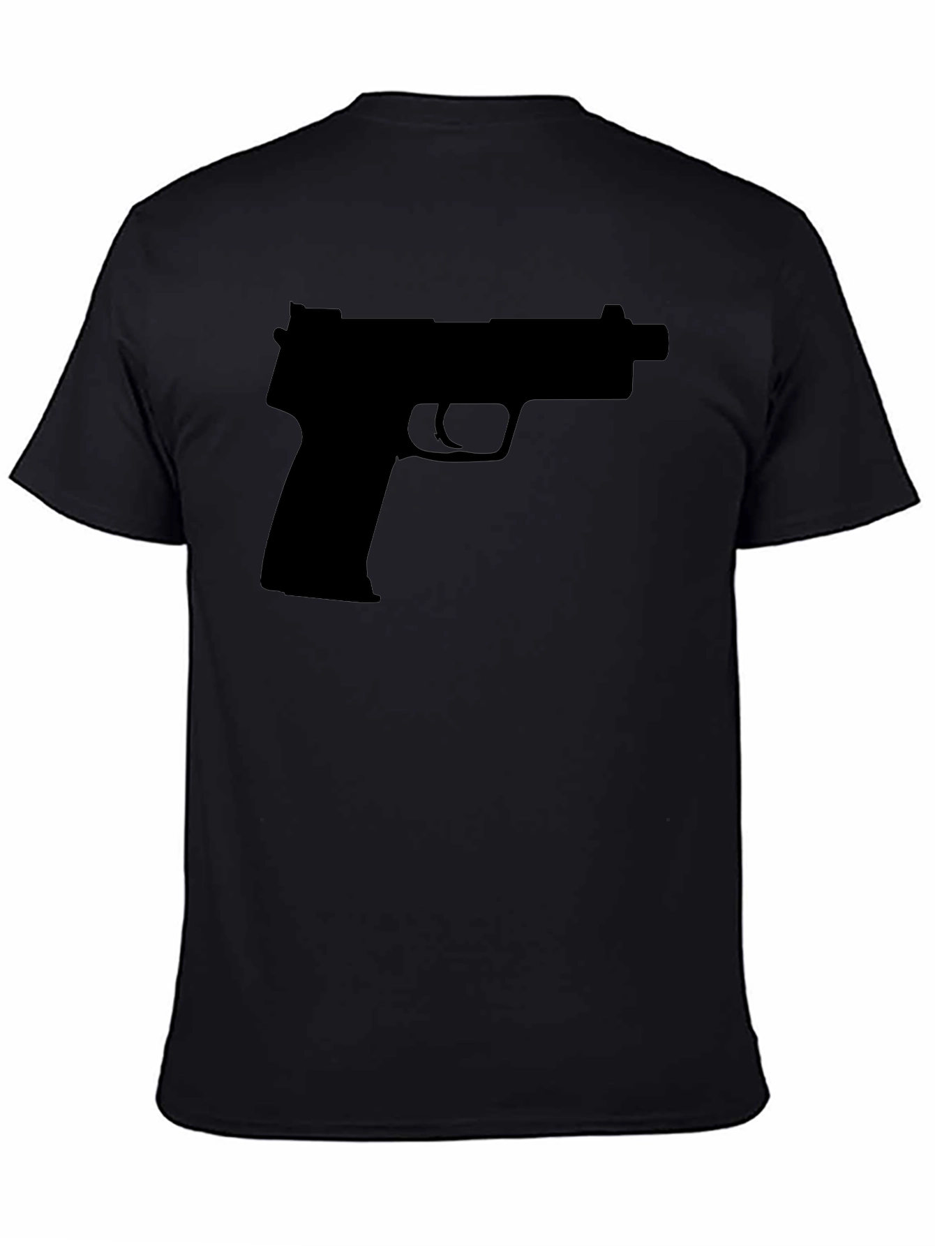 Gun Silhouette T-Shirt - Bold Graphic Tee