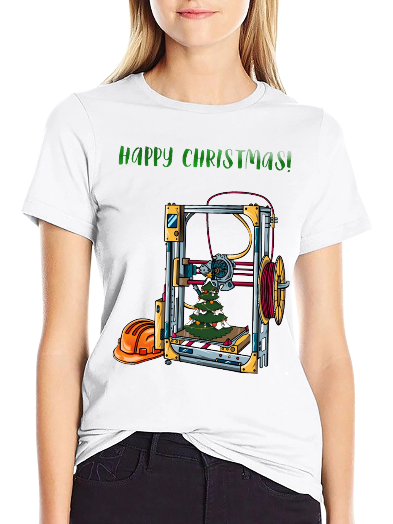 Happy Christmas 3D Printer T-Shirt