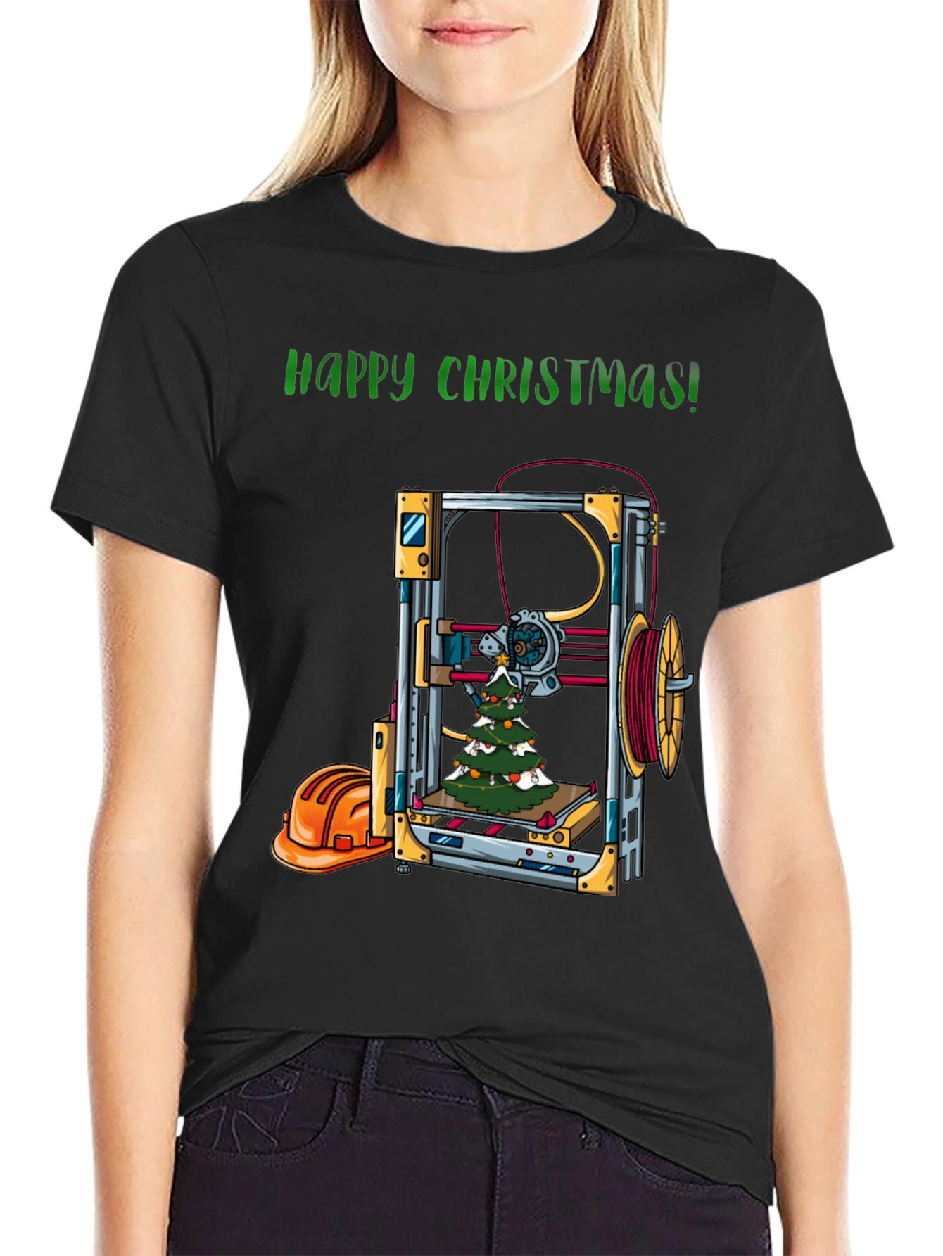 Happy Christmas 3D Printer T-Shirt