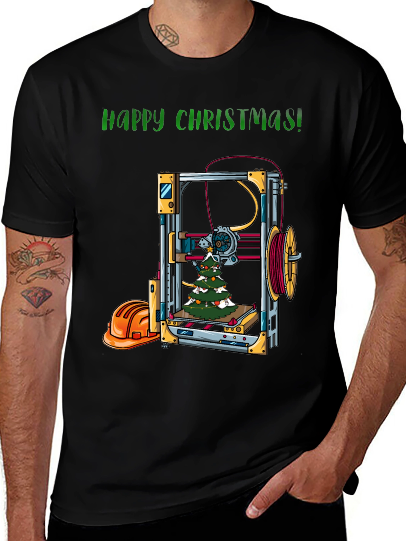Happy Christmas 3D Printer T-Shirt