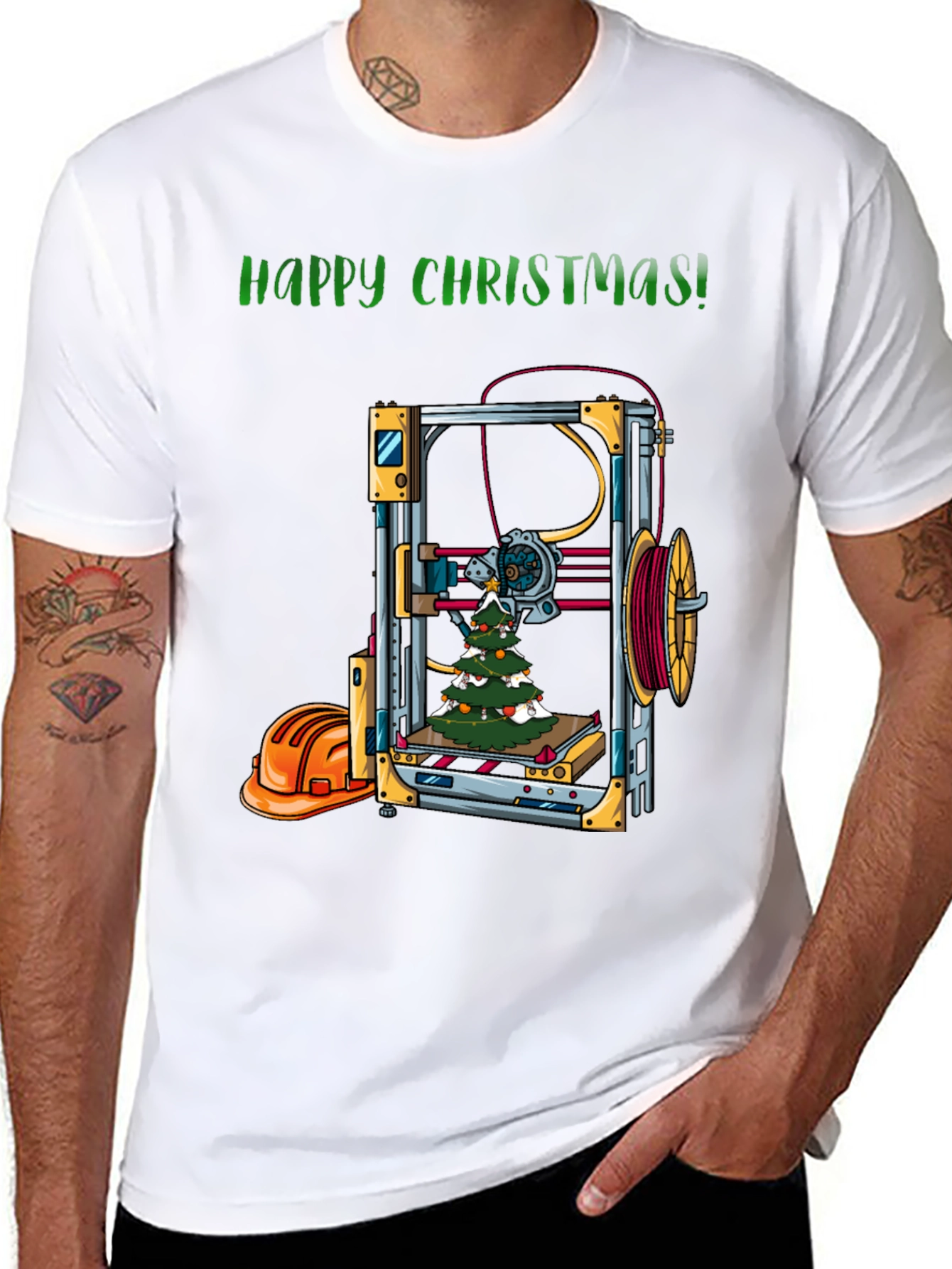Happy Christmas 3D Printer T-Shirt