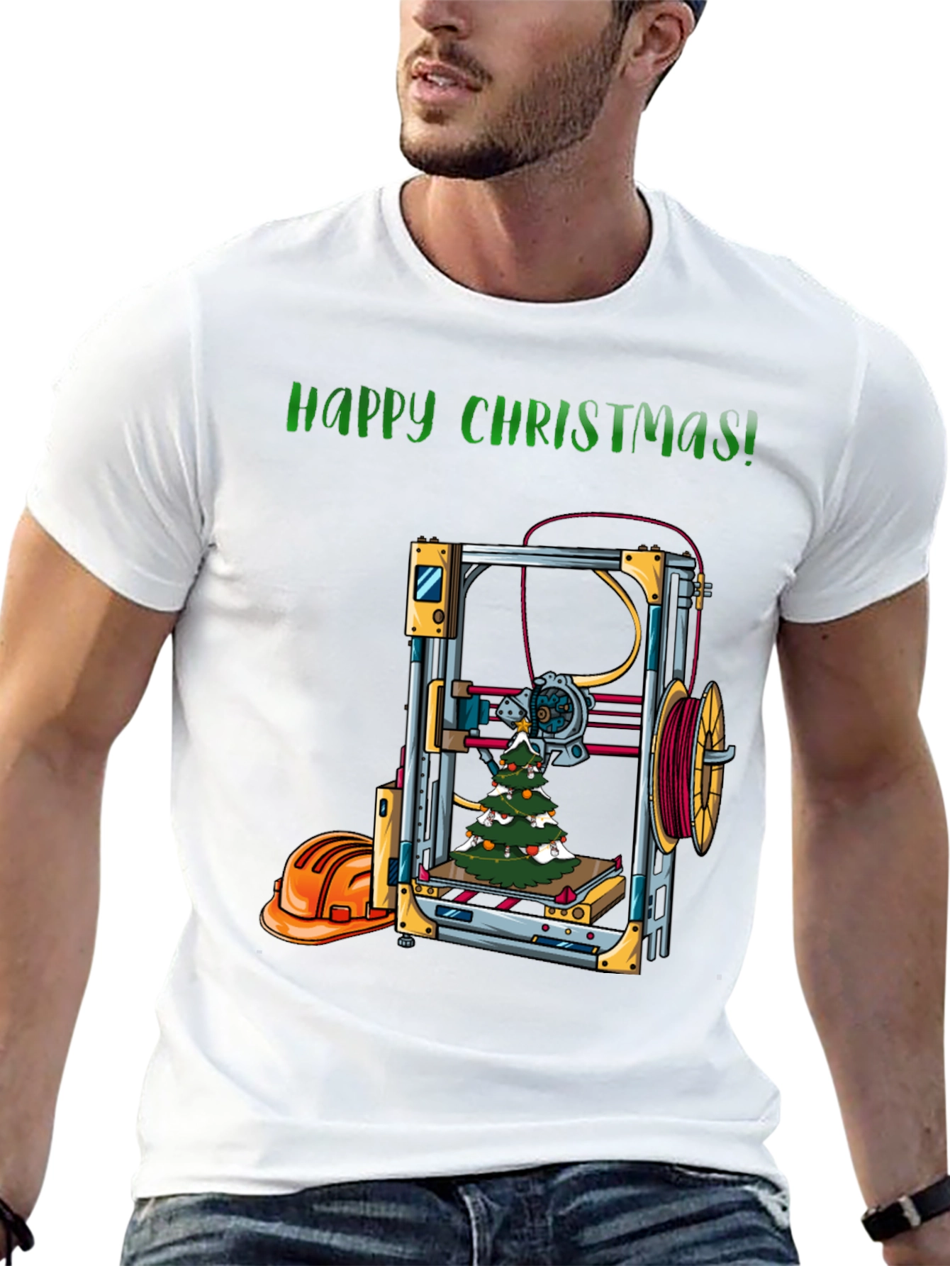 Happy Christmas 3D Printer T-Shirt