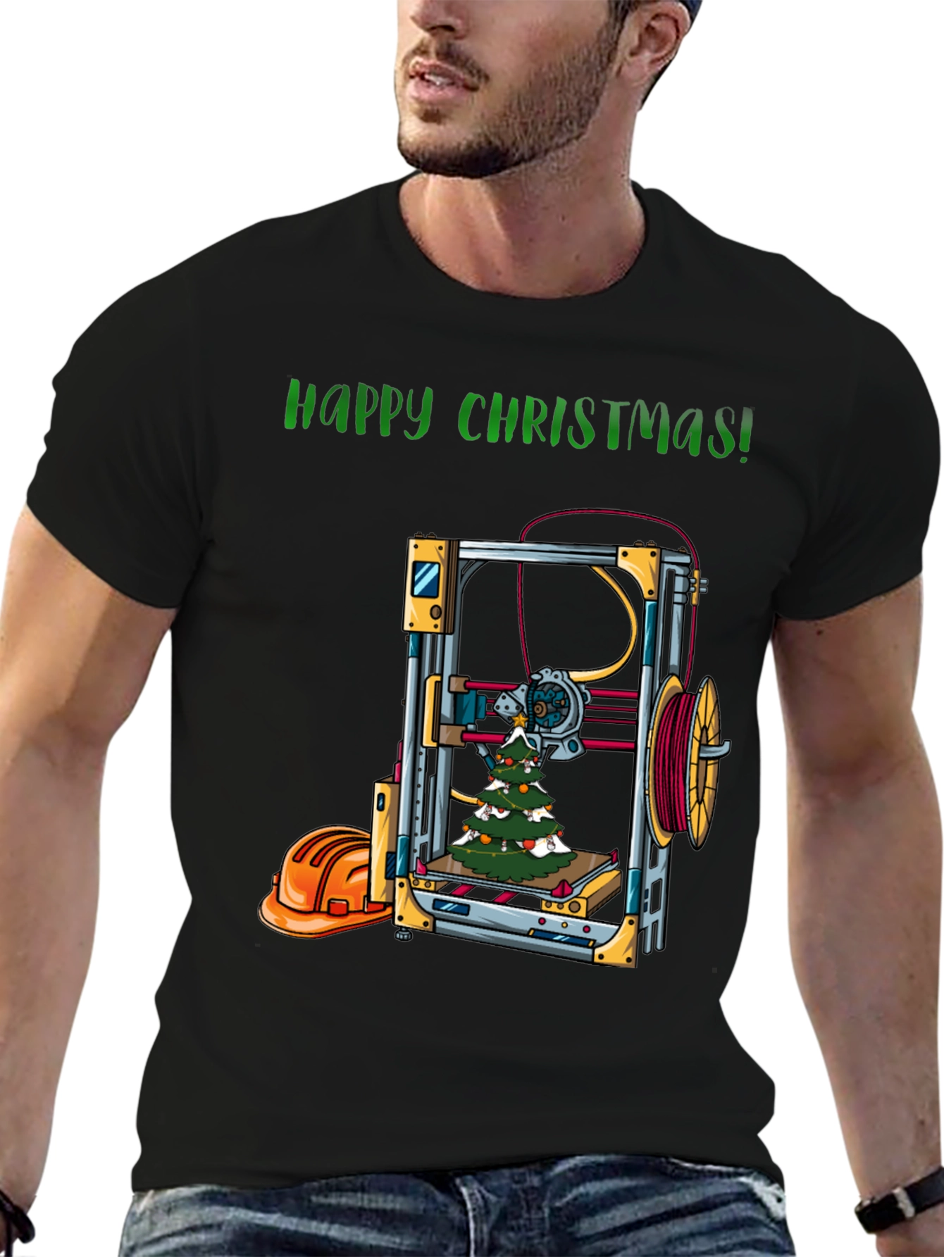 Happy Christmas 3D Printer T-Shirt