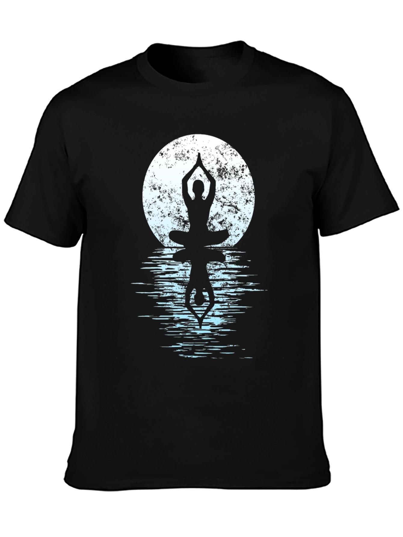 Yoga Moon Reflection Graphic T-Shirt