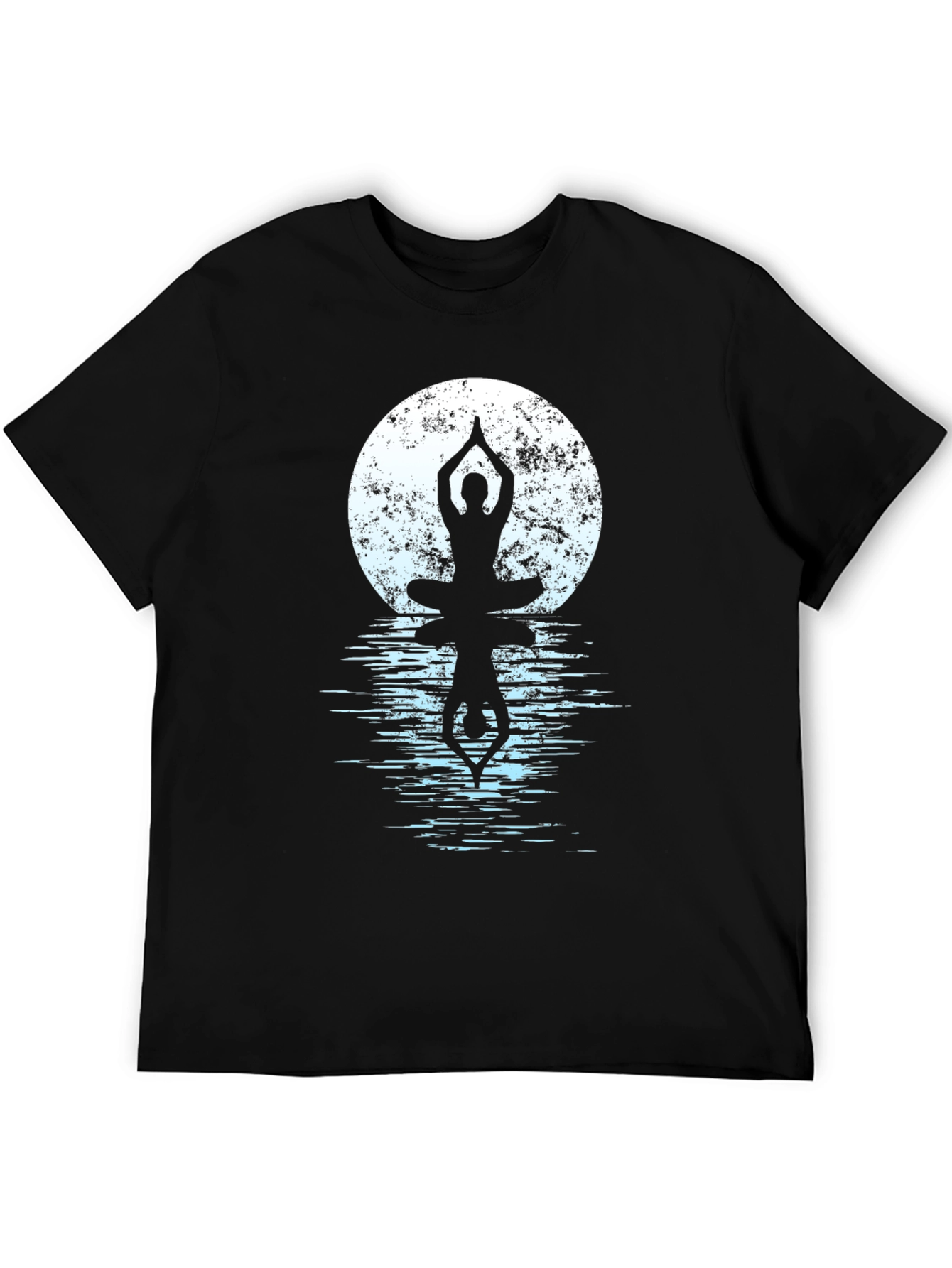 Yoga Moon Reflection Graphic T-Shirt