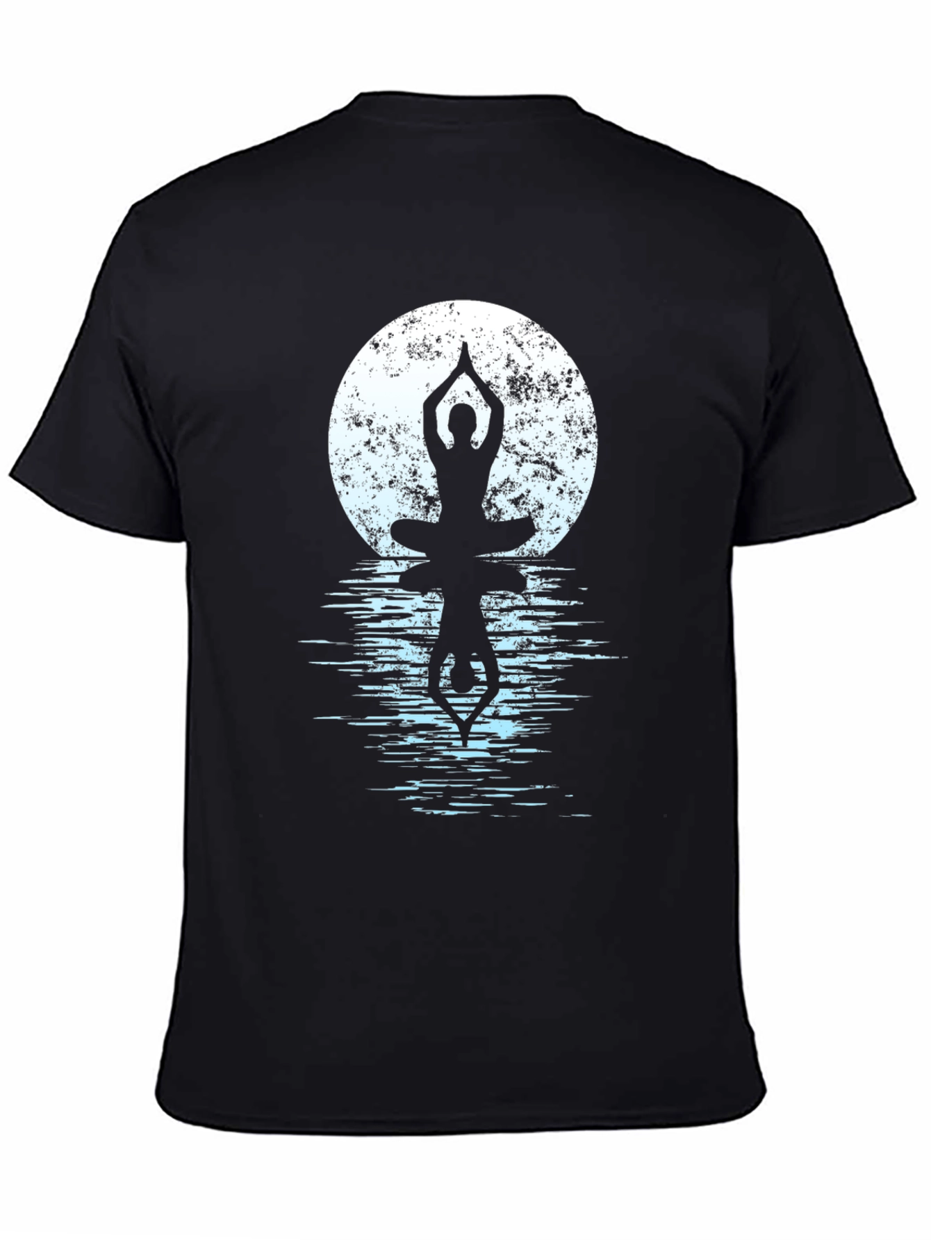 Yoga Moon Reflection Graphic T-Shirt
