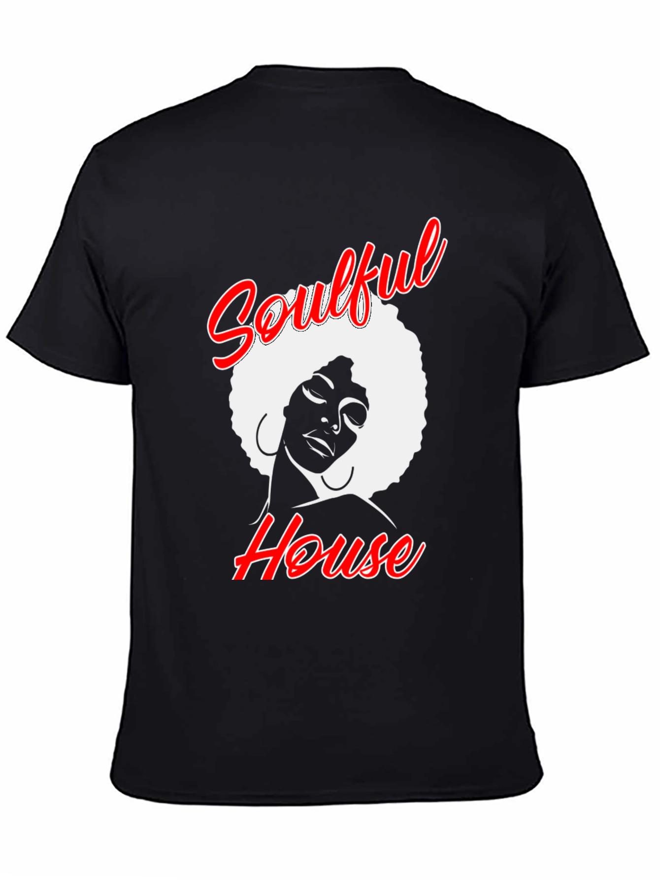 Soulful House Graphic T-Shirt - Black