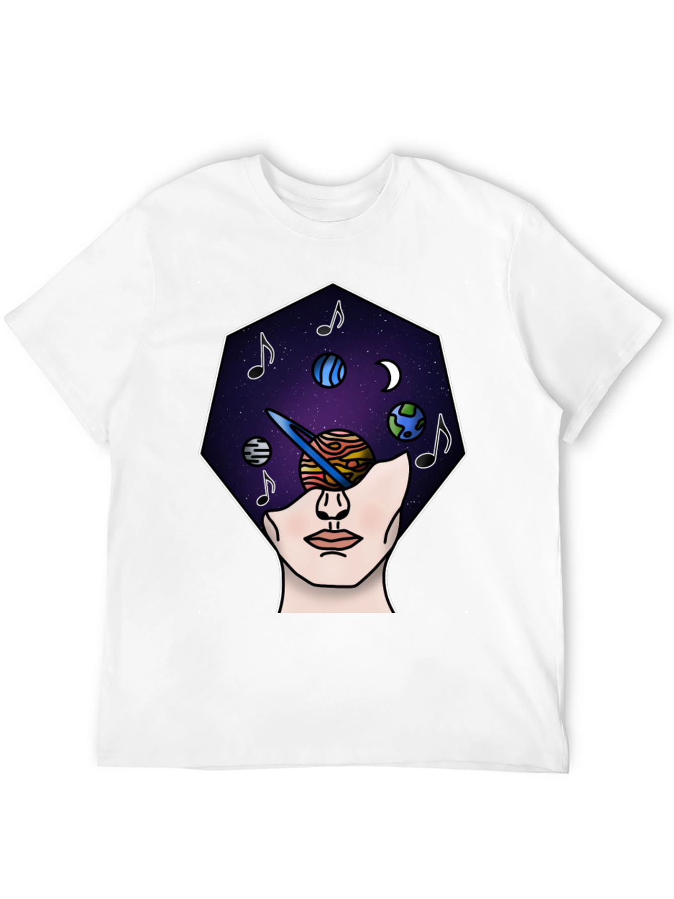 Cosmic Mind T-Shirt - Galaxy Head Tee