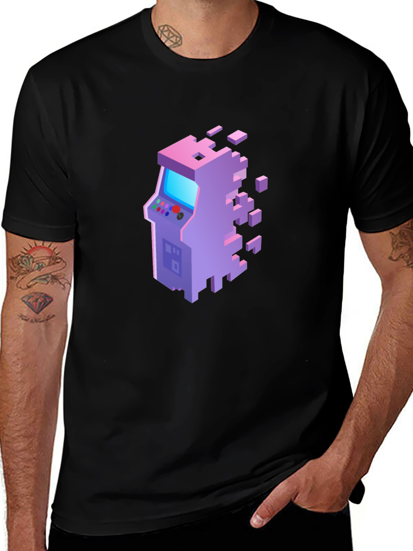 Retro Pixel Arcade T-Shirt - Gamer Style Tee