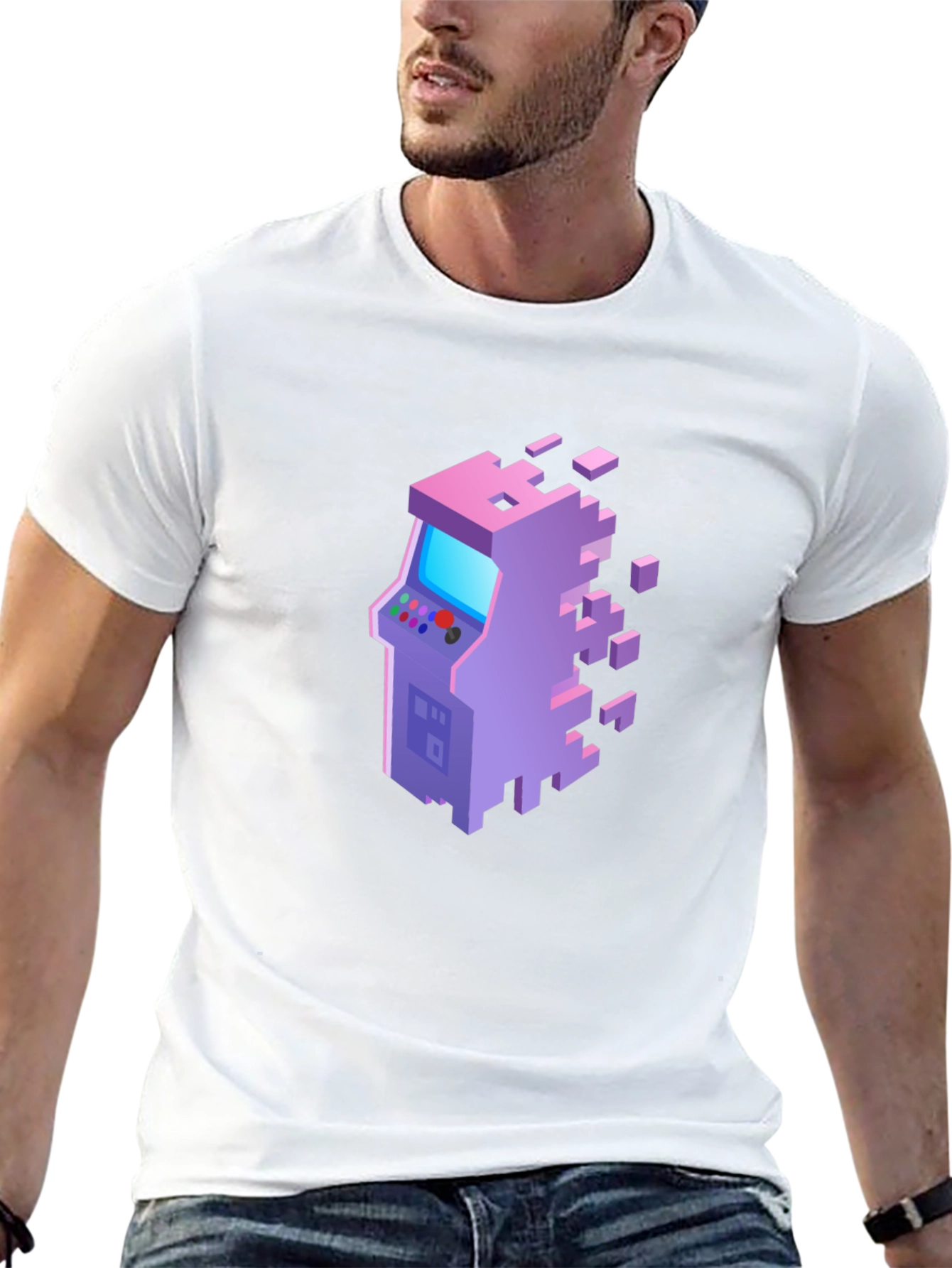 Retro Pixel Arcade T-Shirt - Gamer Style Tee