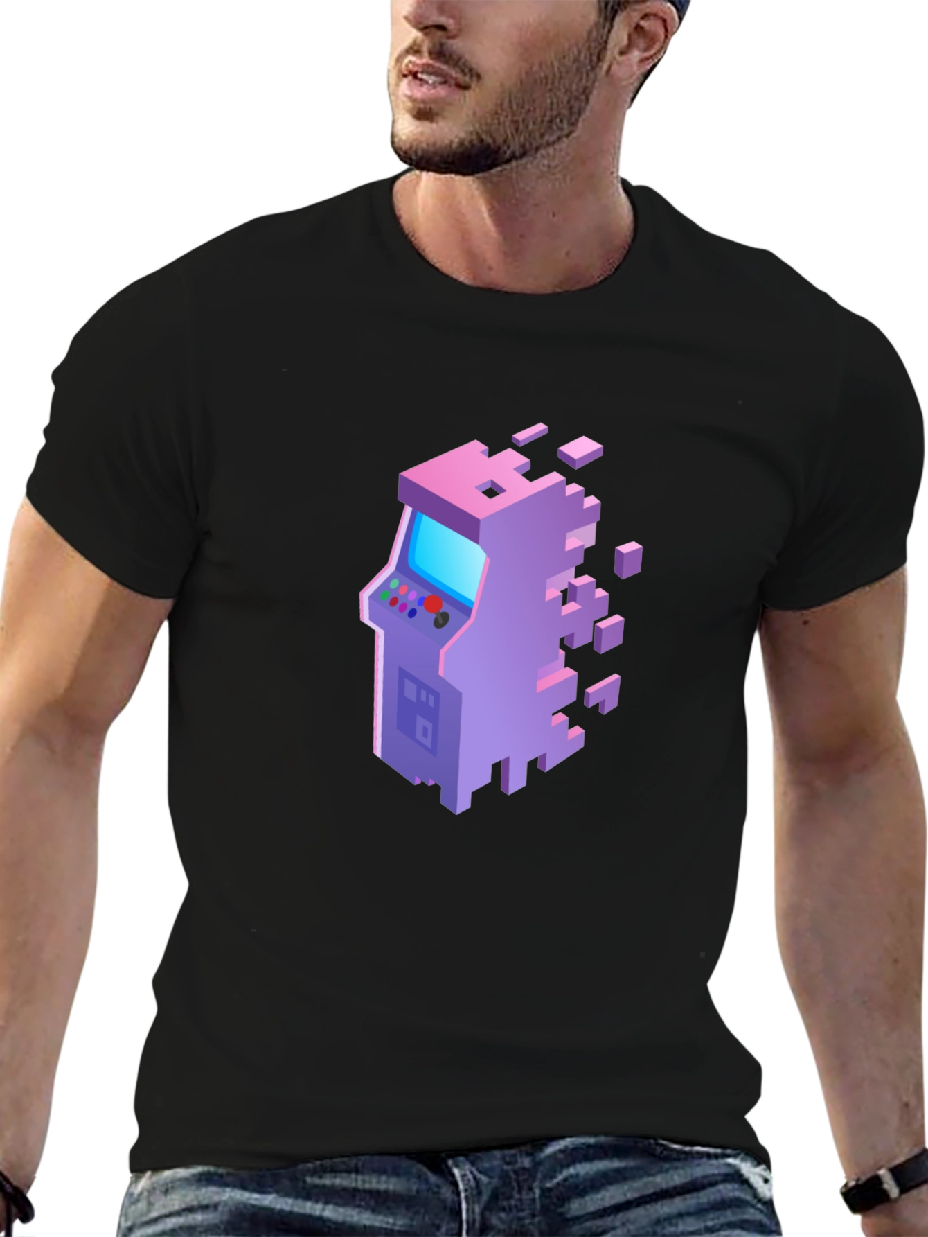 Retro Pixel Arcade T-Shirt - Gamer Style Tee