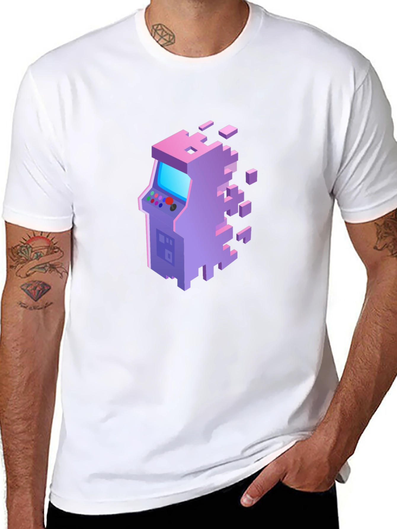 Retro Pixel Arcade T-Shirt - Gamer Style Tee
