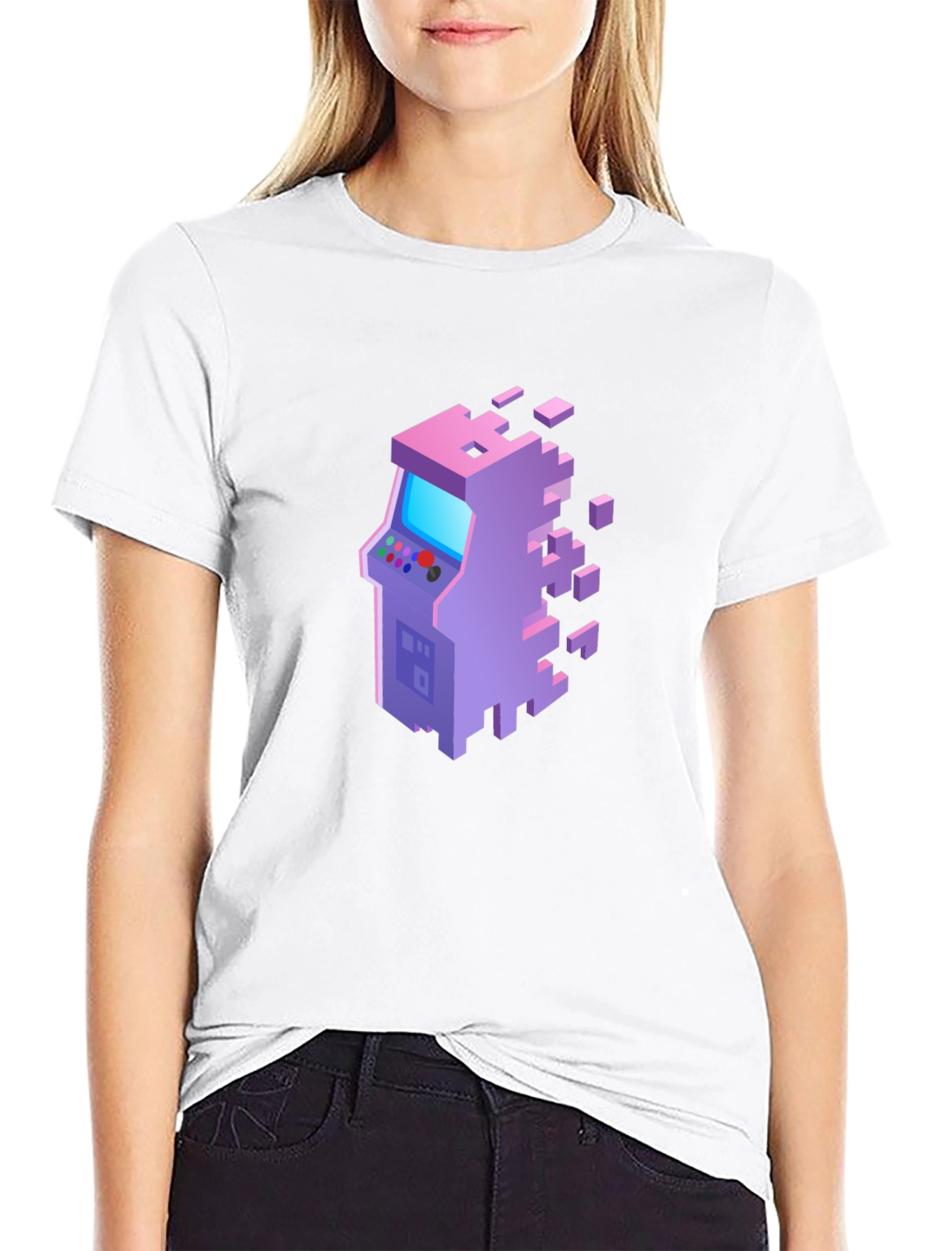 Retro Pixel Arcade T-Shirt - Gamer Style Tee