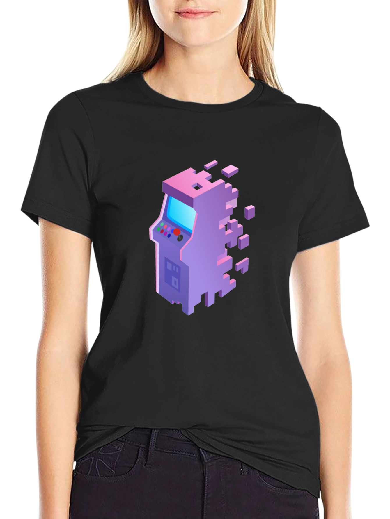 Retro Pixel Arcade T-Shirt - Gamer Style Tee