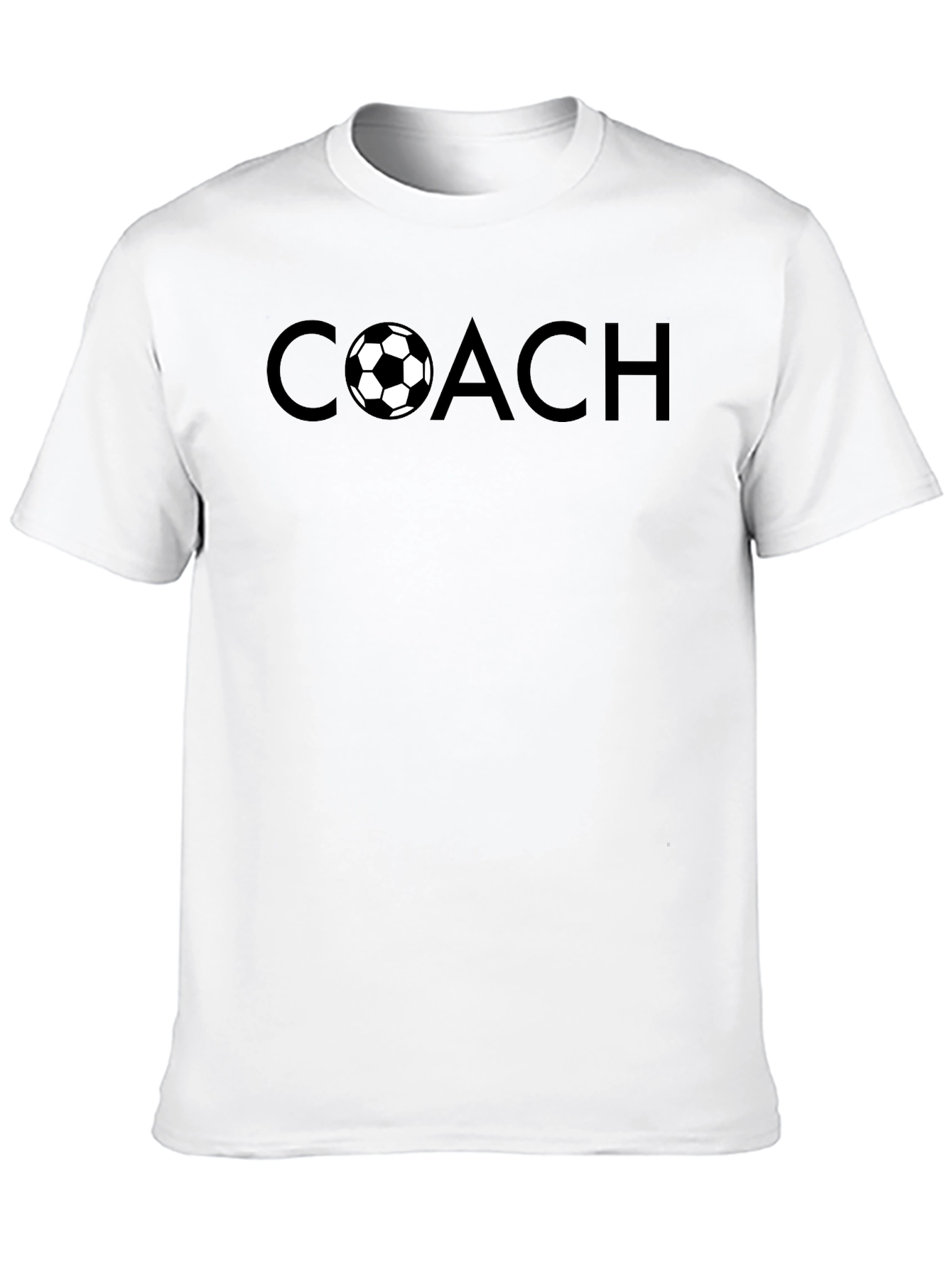 Soccer Coach Black Graphic T-Shirt