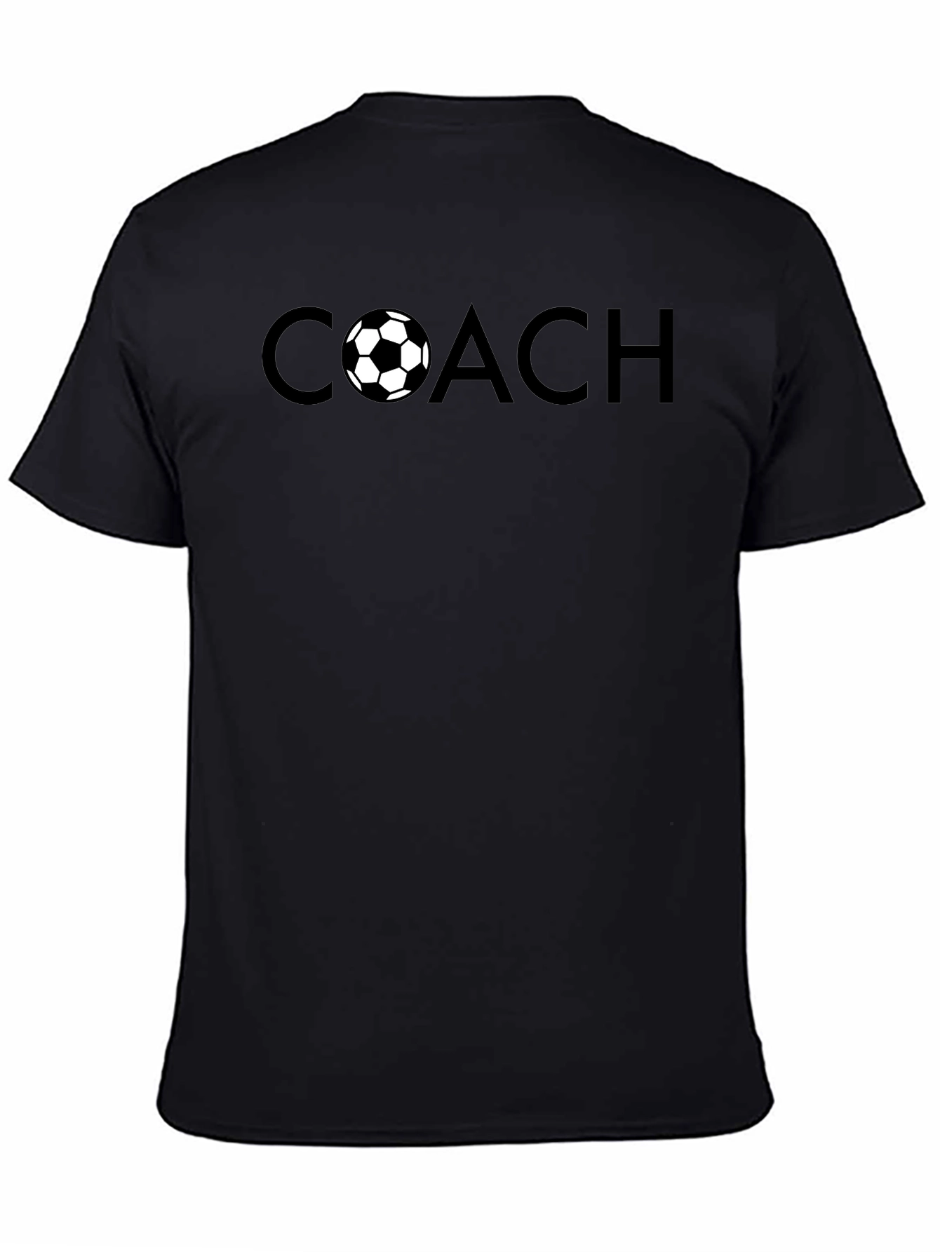 Soccer Coach Black Graphic T-Shirt