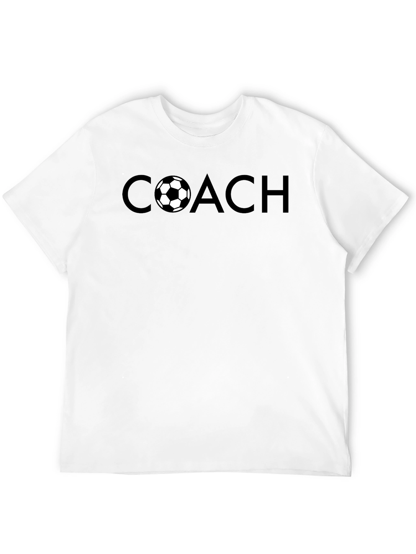 Soccer Coach Black Graphic T-Shirt
