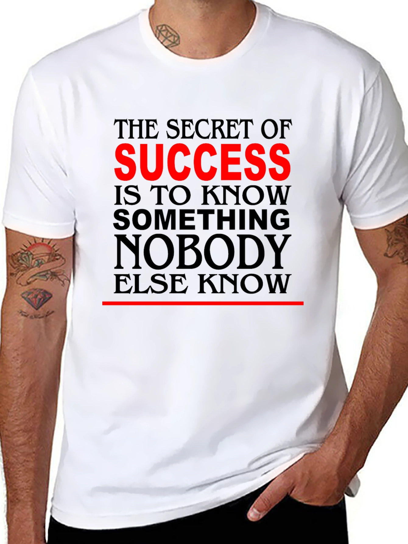 Success Secret T-Shirt - Motivational Quote Black Tee