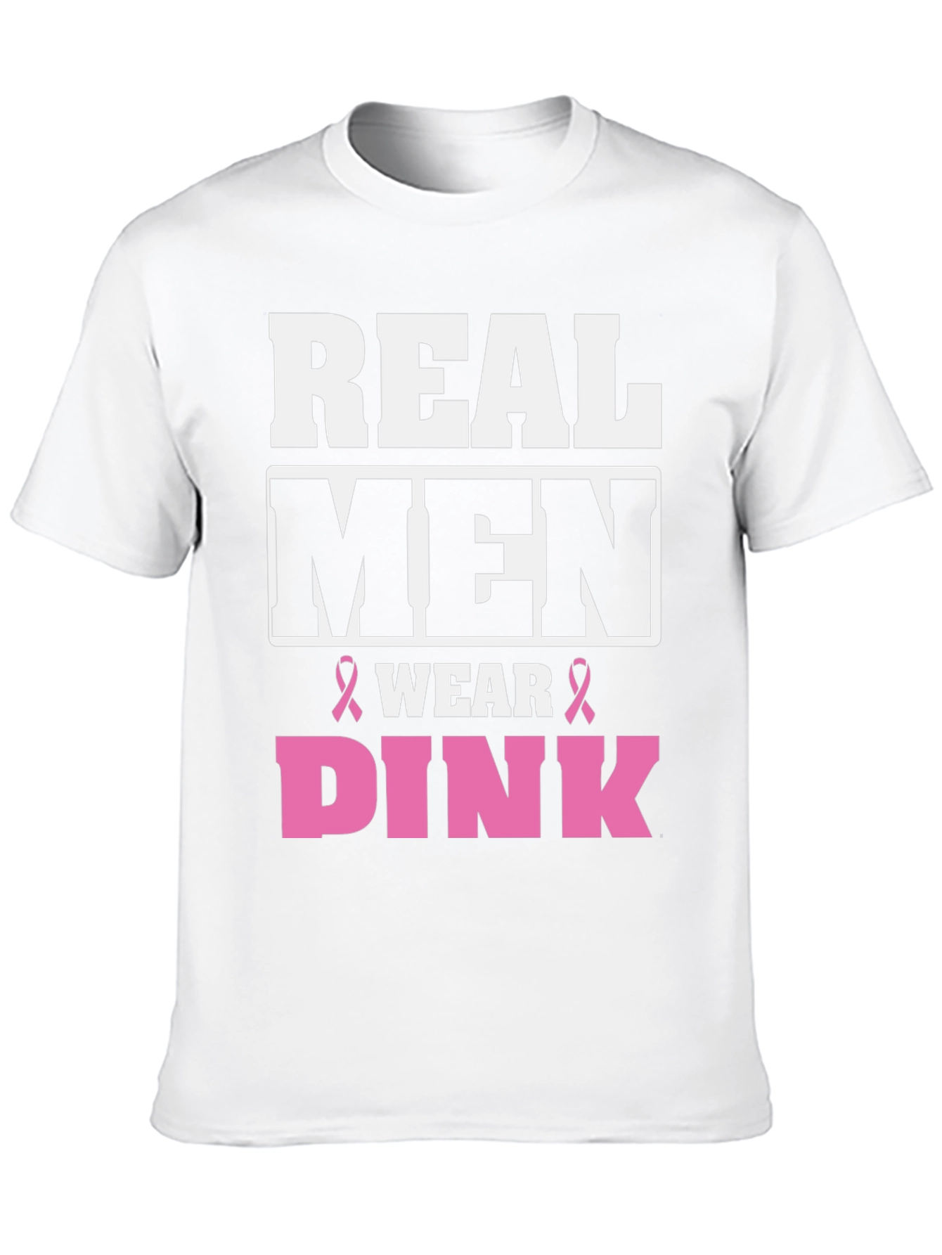 Real Men Wear Pink Breast Cancer Awareness T-Shirt