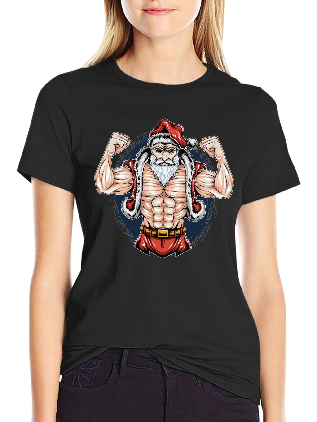 Muscle Santa Graphic Tee