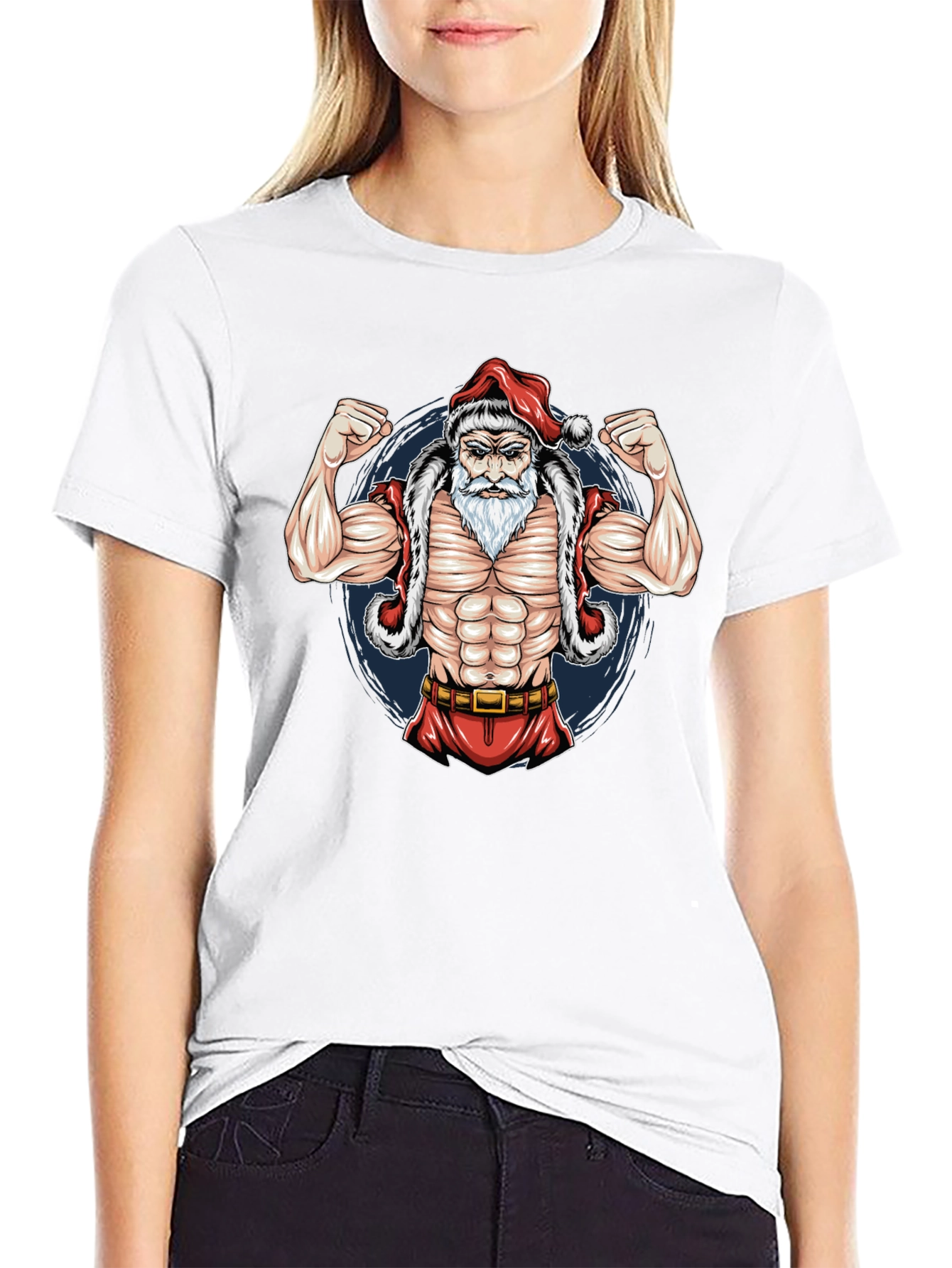 Muscle Santa Graphic Tee