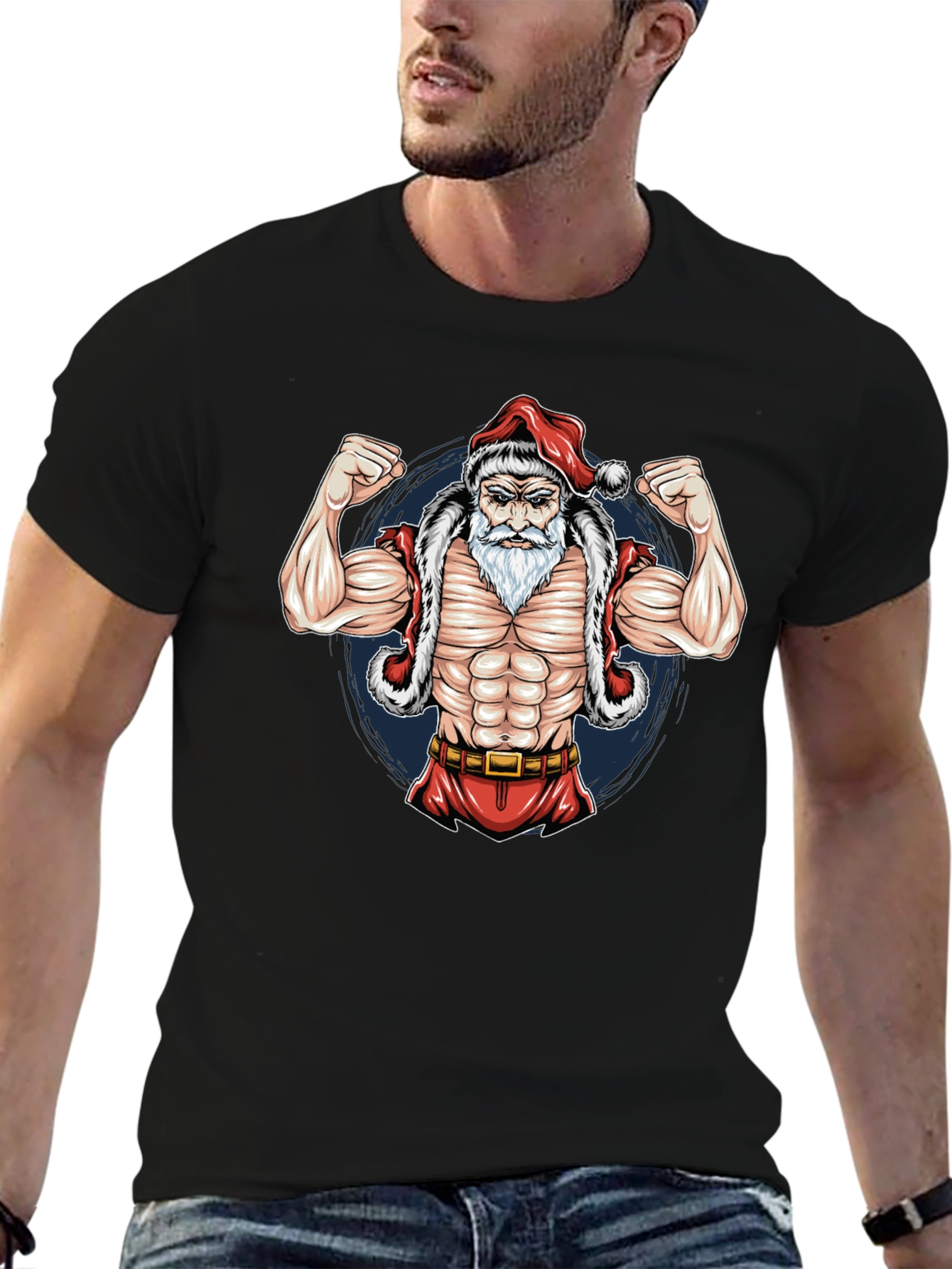Muscle Santa Graphic Tee
