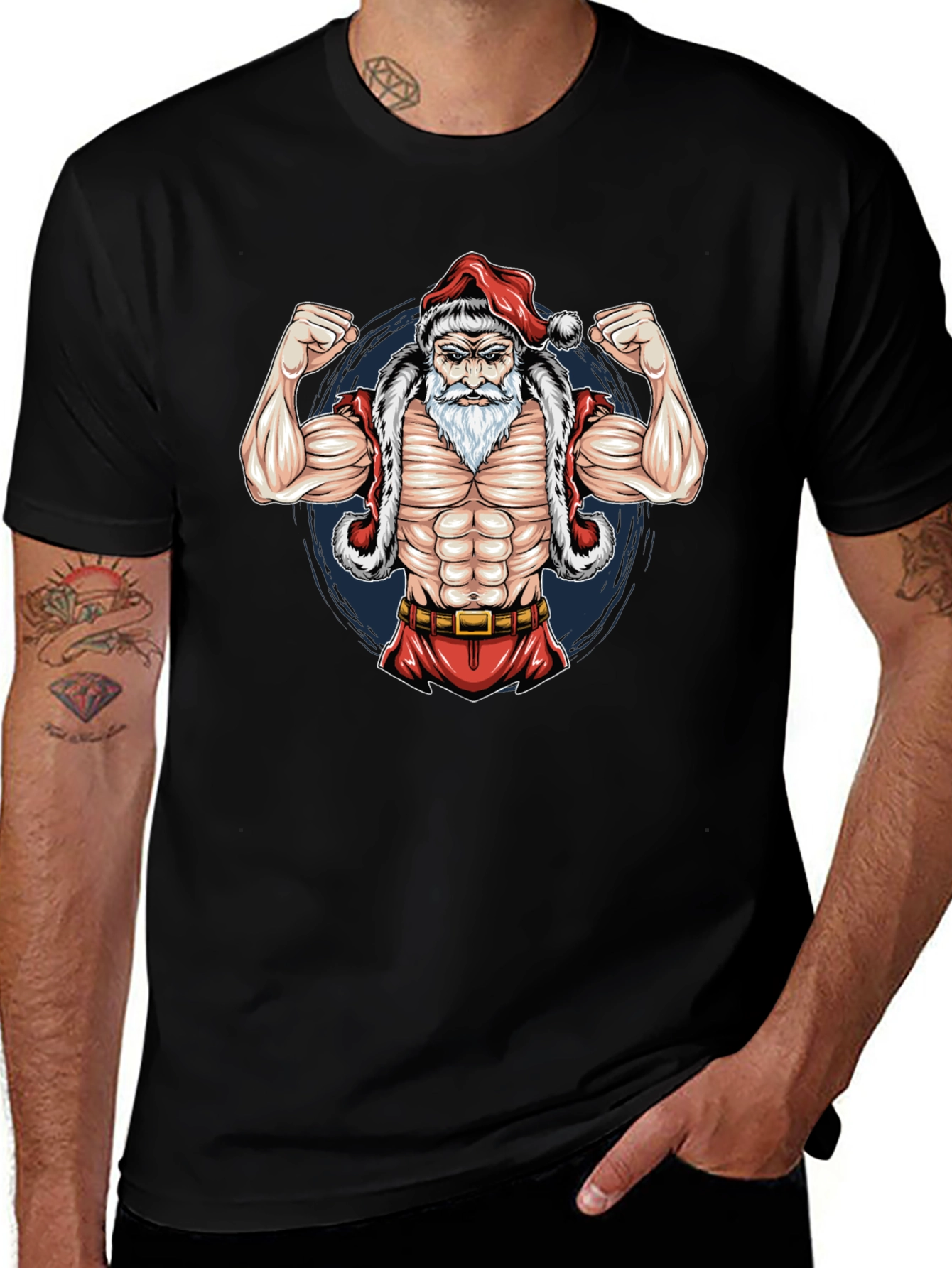 Muscle Santa Graphic Tee