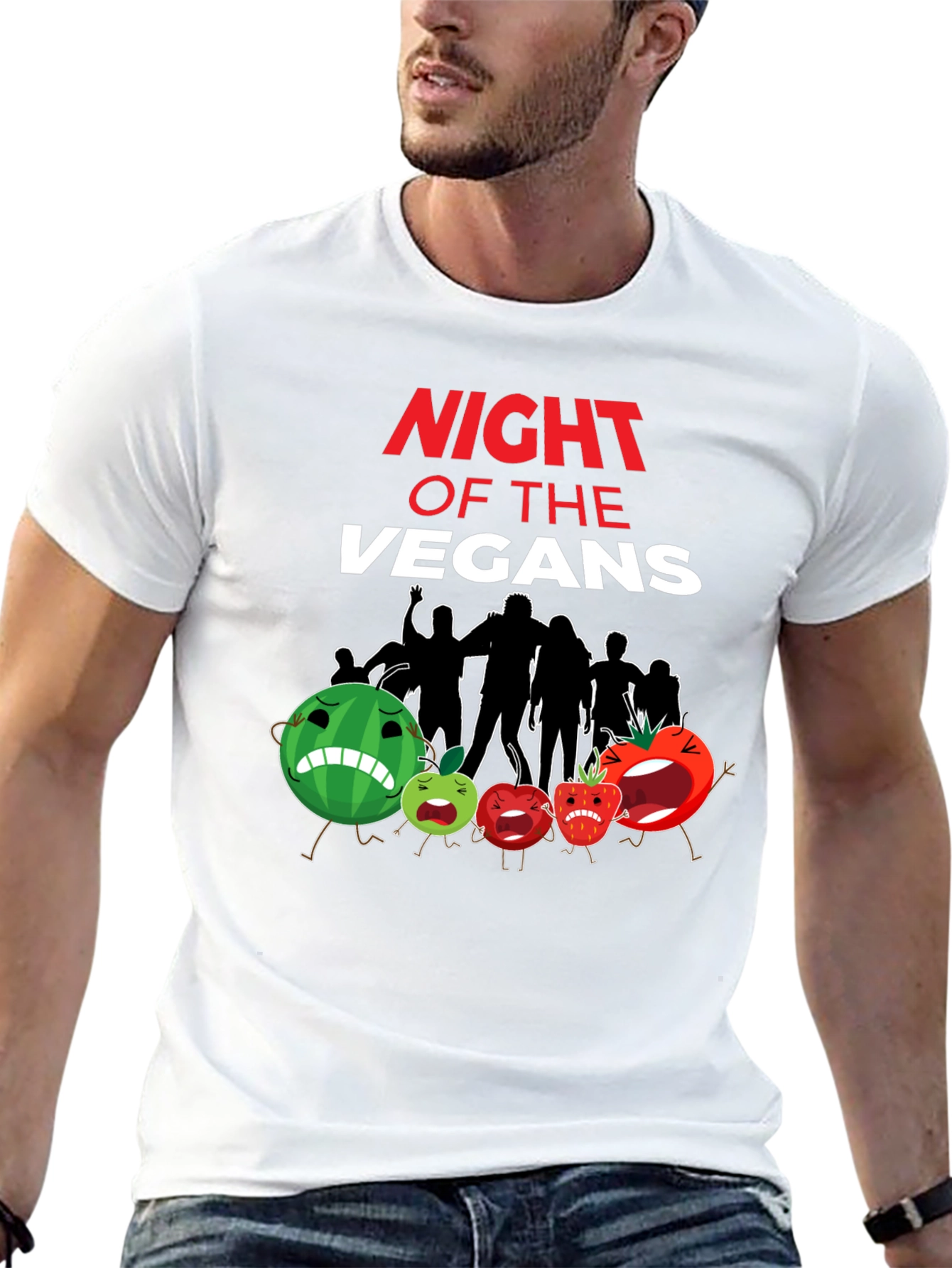 Night of the Vegans Funny Vegan T-Shirt