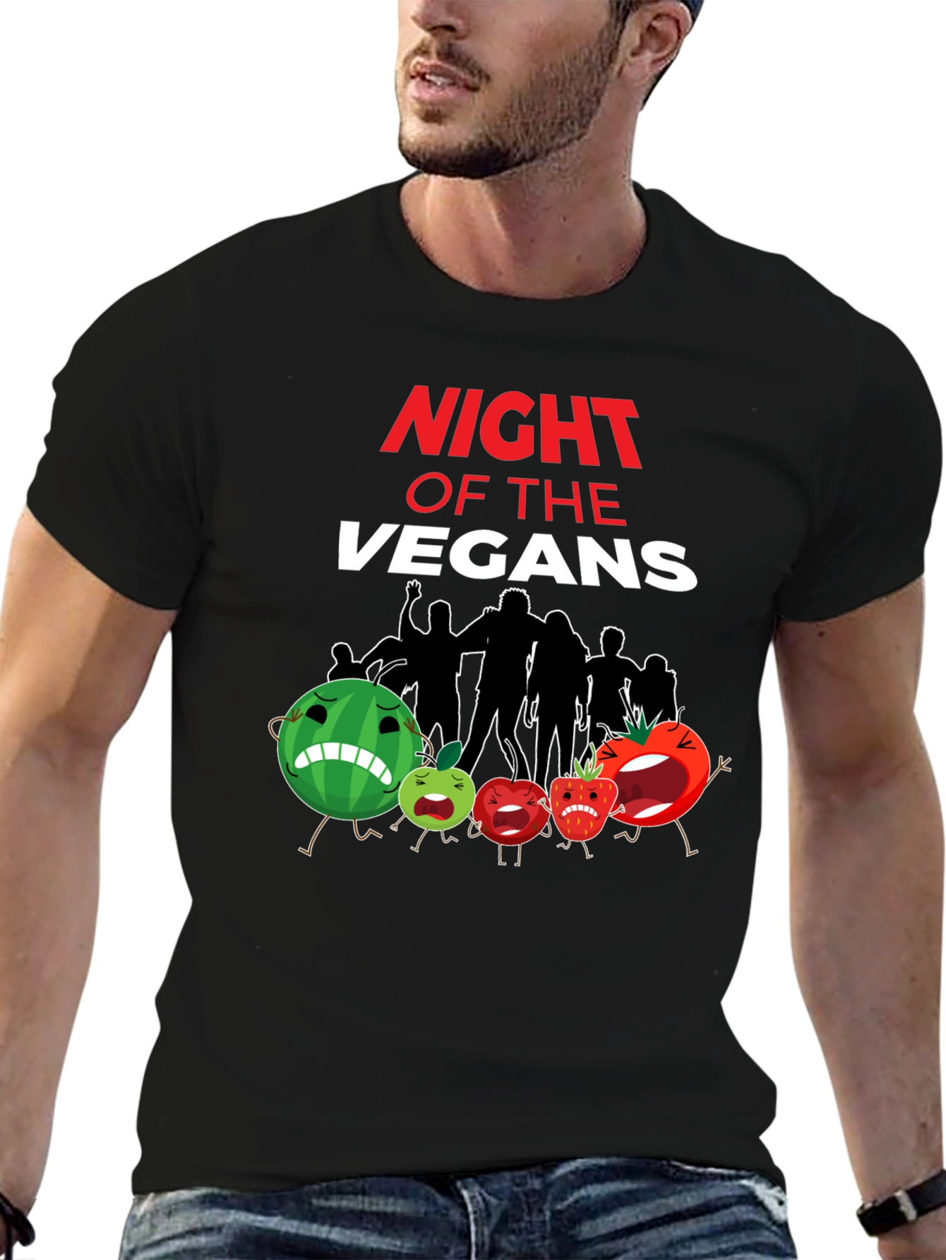 Night of the Vegans Funny Vegan T-Shirt