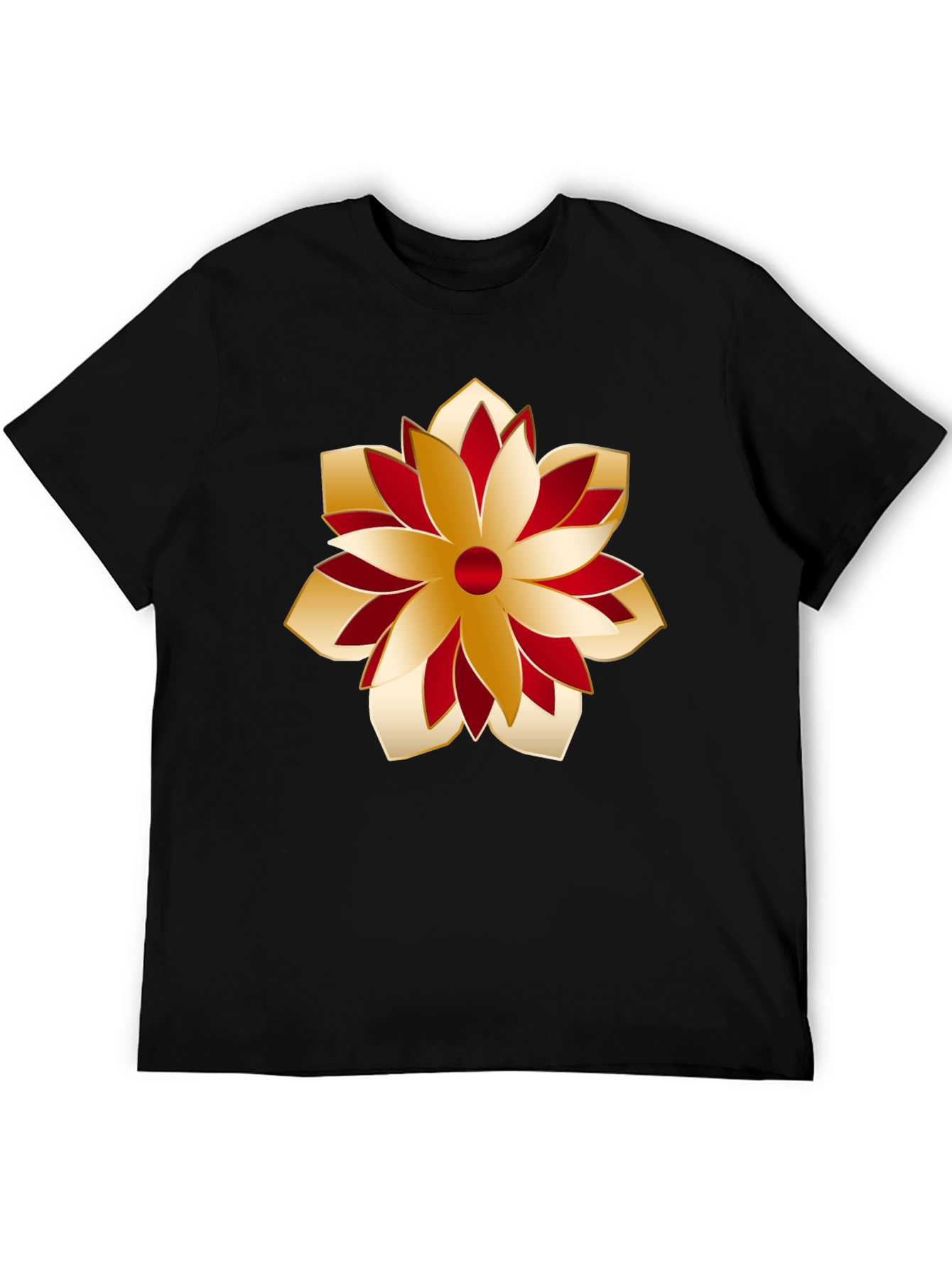 Festive Flower Graphic Tee - Stylish Holiday Apparel