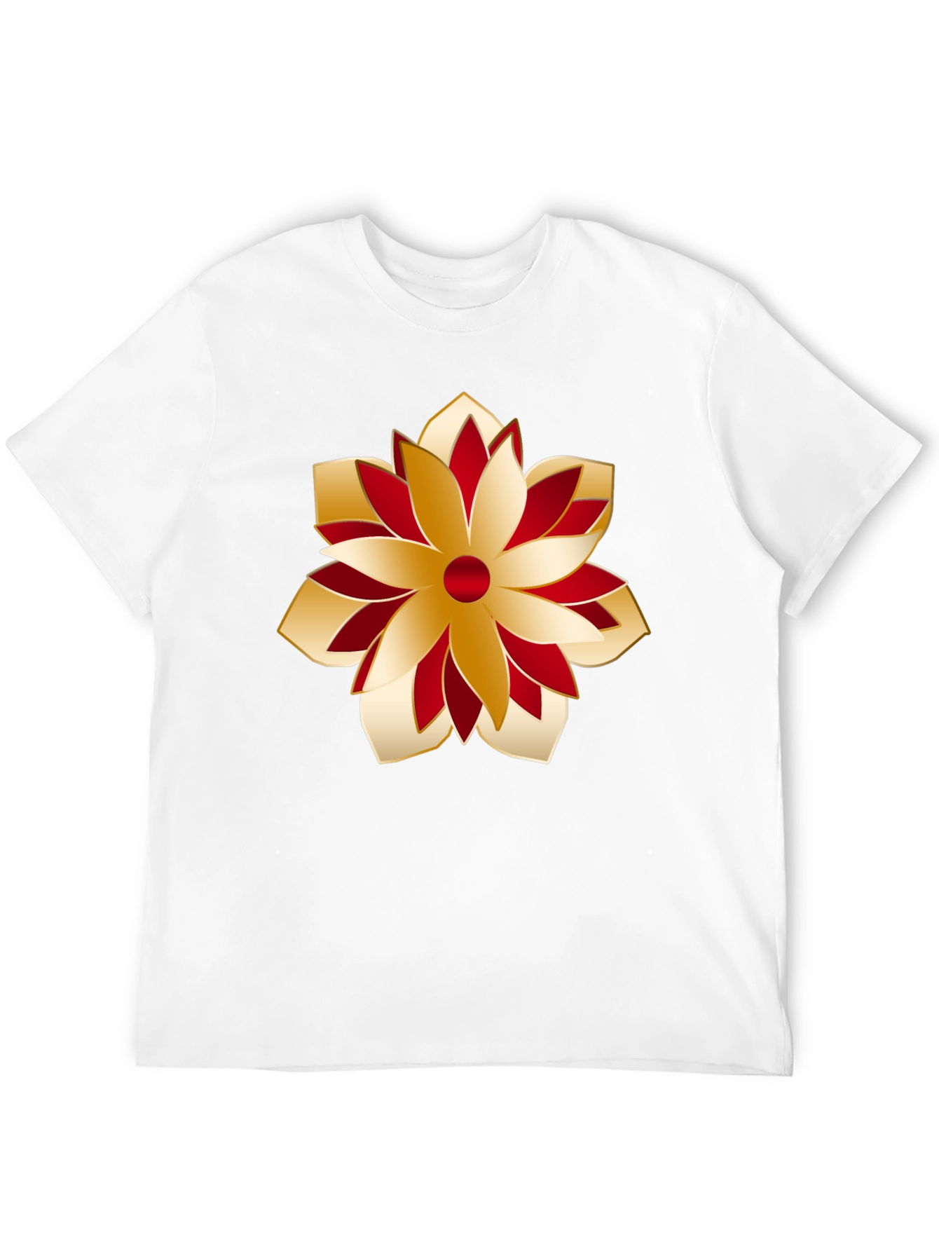 Festive Flower Graphic Tee - Stylish Holiday Apparel