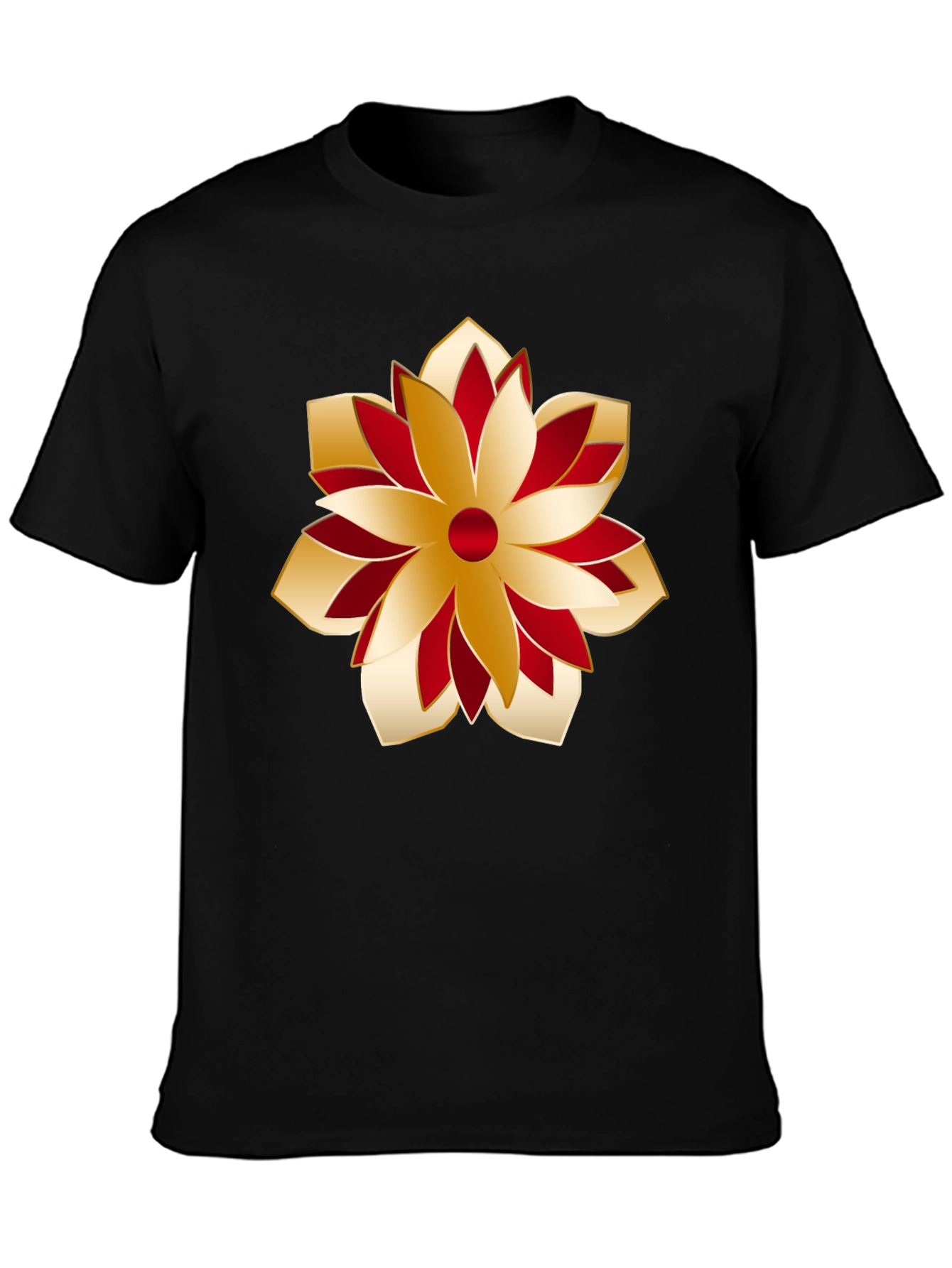 Festive Flower Graphic Tee - Stylish Holiday Apparel