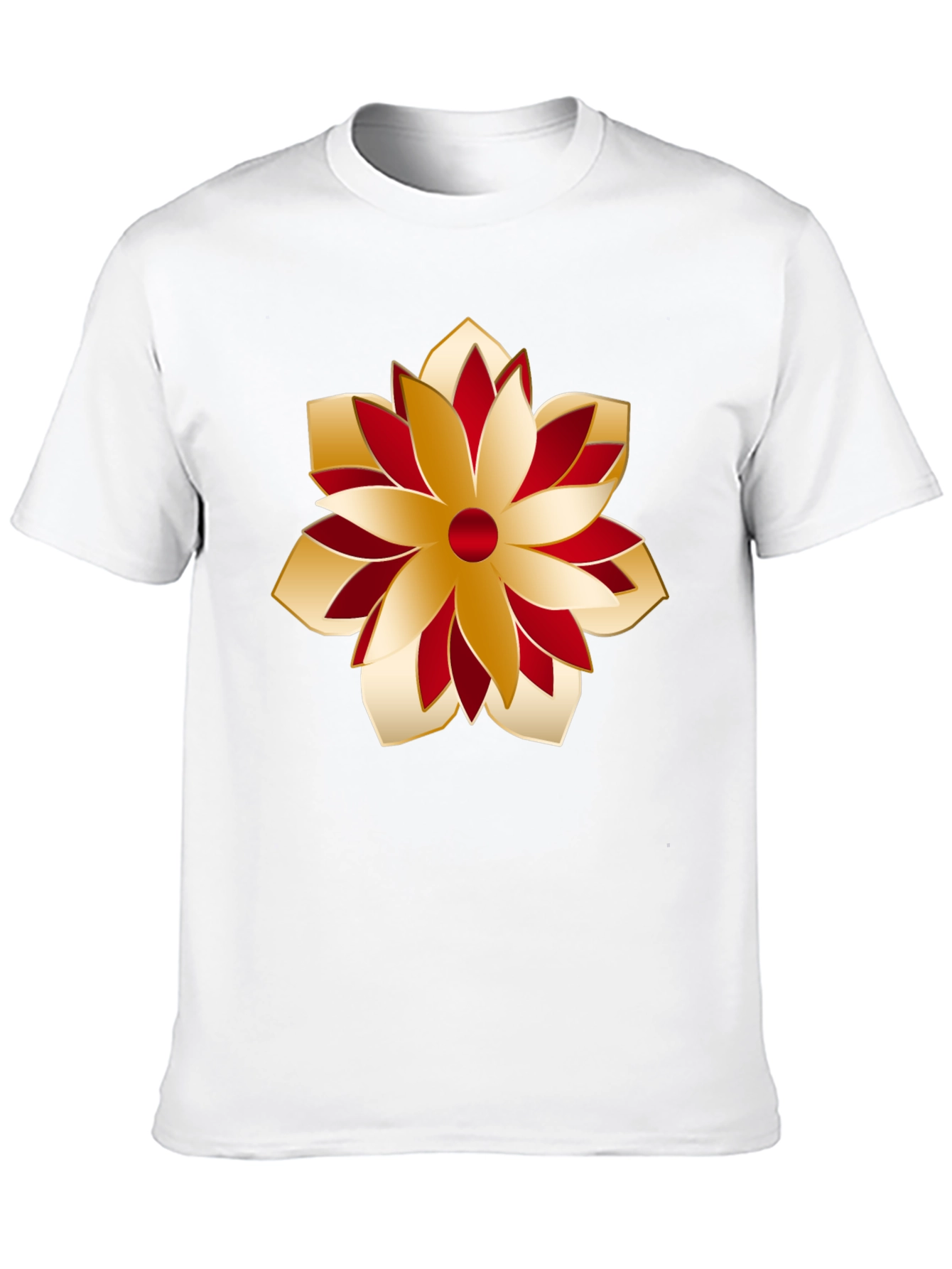 Festive Flower Graphic Tee - Stylish Holiday Apparel
