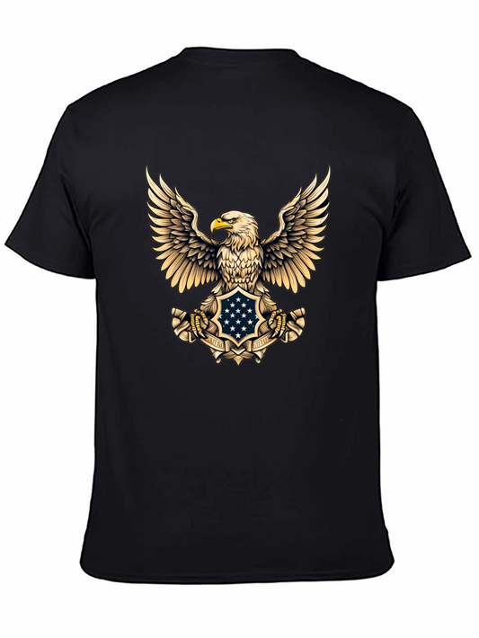 Patriotic Eagle Graphic Tee - Mens Black T-Shirt