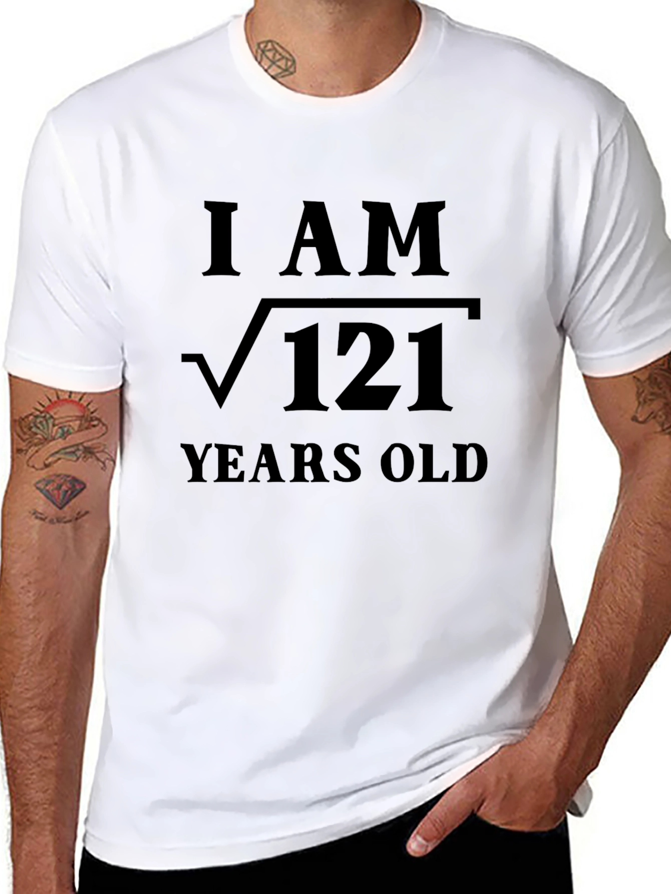 I AM Root 121 Years Old Black T-Shirt