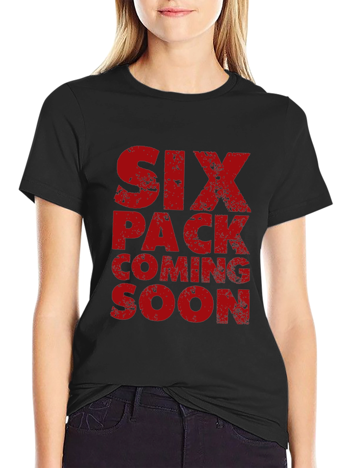 Six Pack Coming Soon Mens Graphic Tee - Black