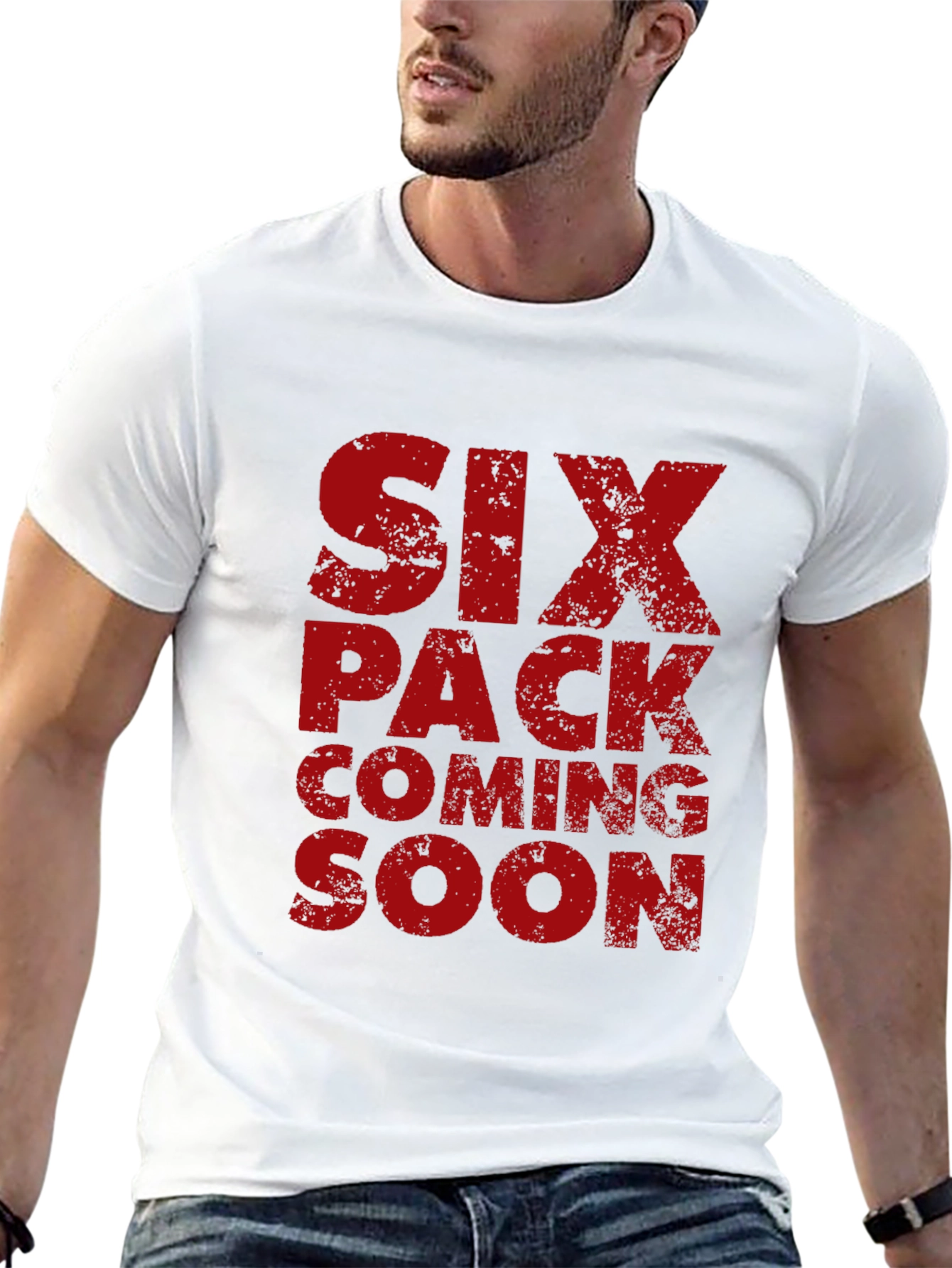 Six Pack Coming Soon Mens Graphic Tee - Black