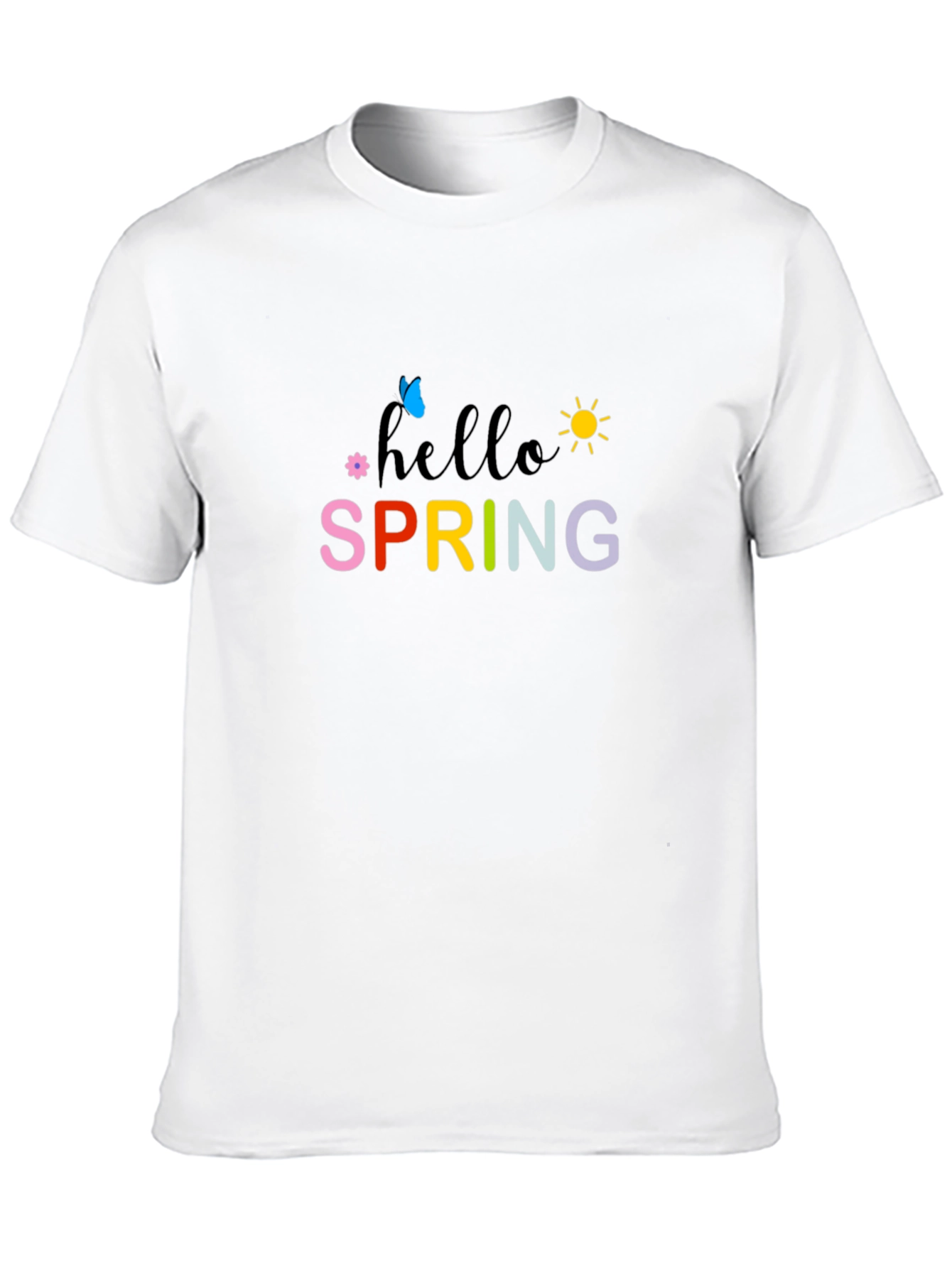 Hello Spring Black T-Shirt