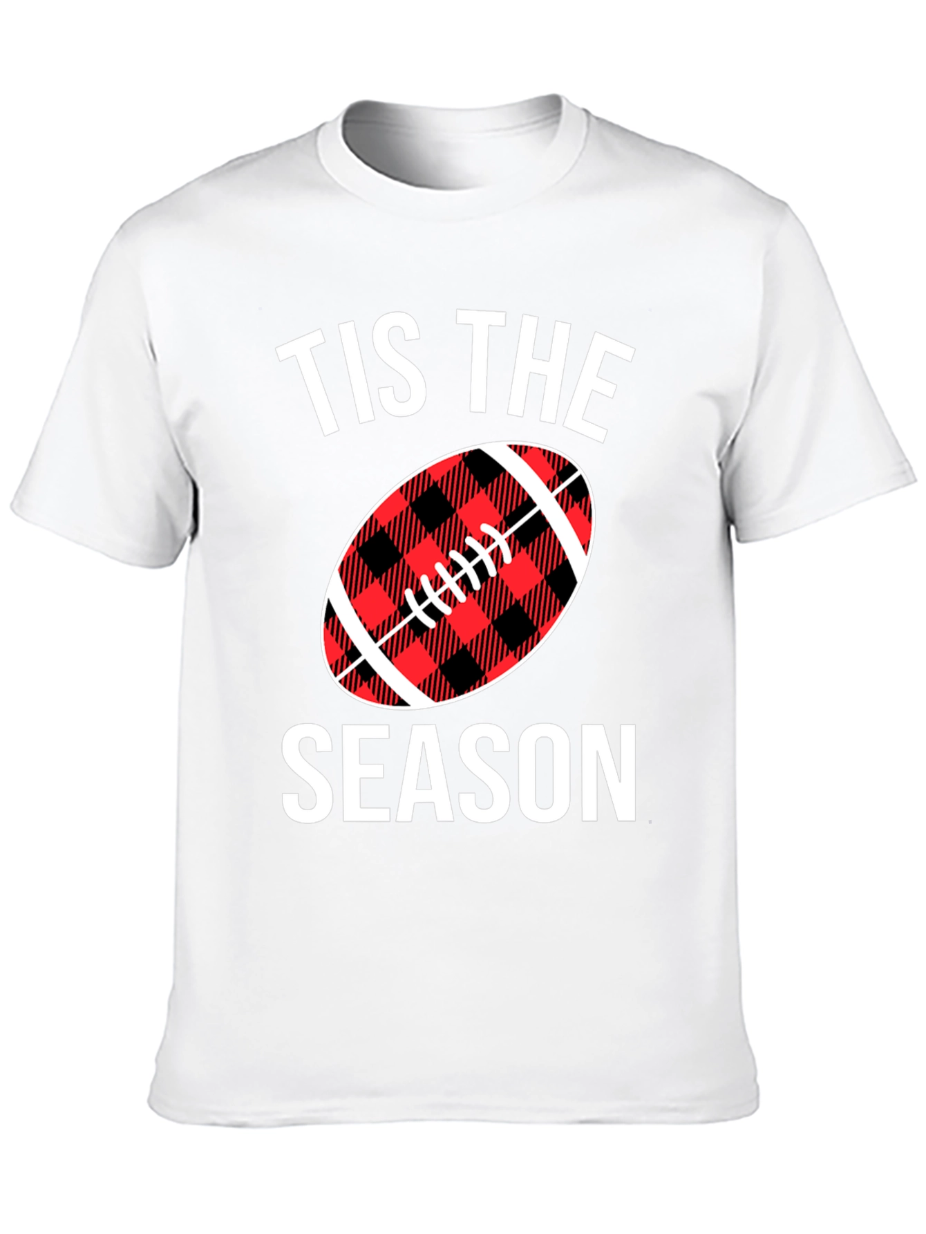 Tis The Season Football Plaid Graphic Tee
